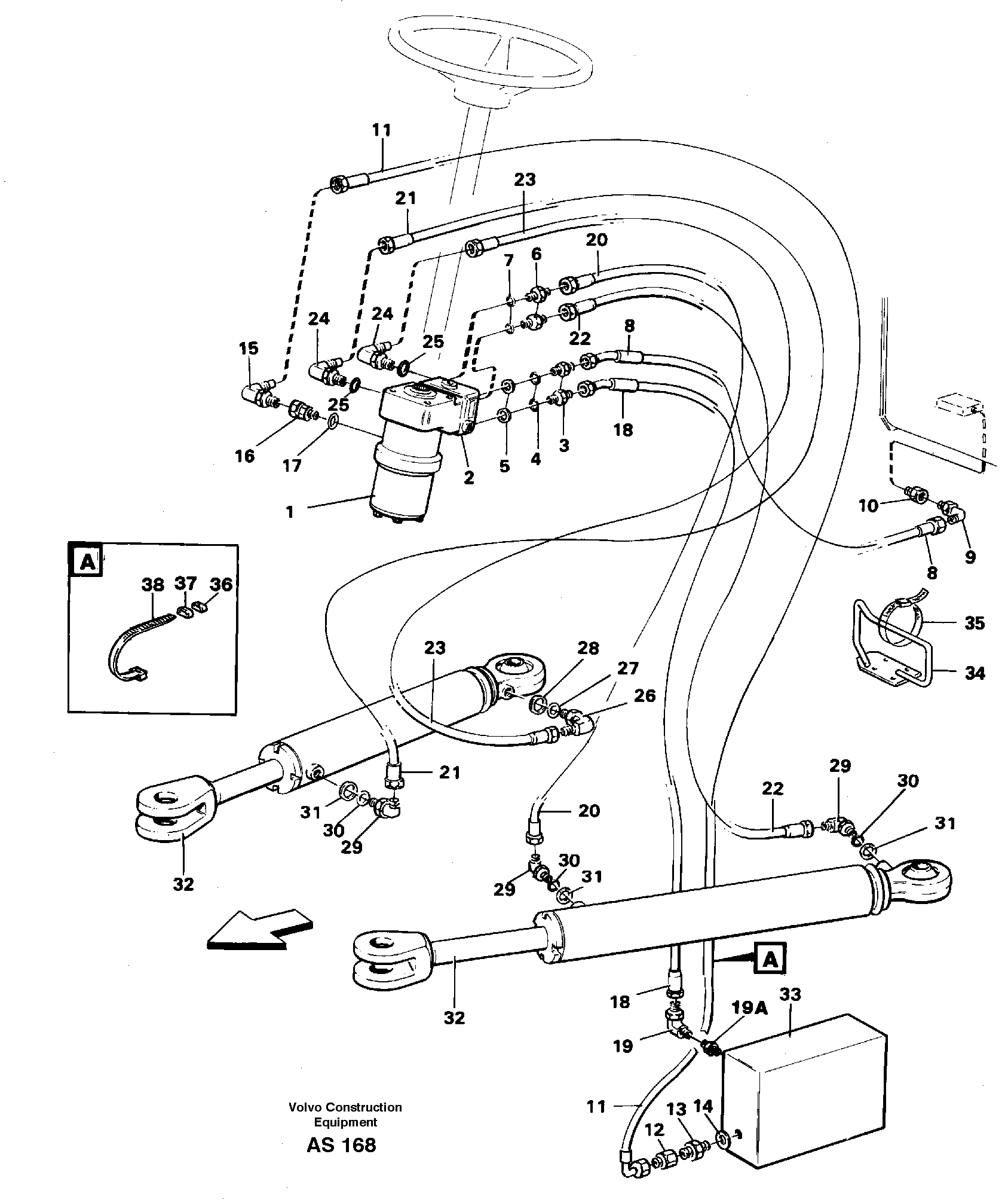 Steering system — volvo parts diagram