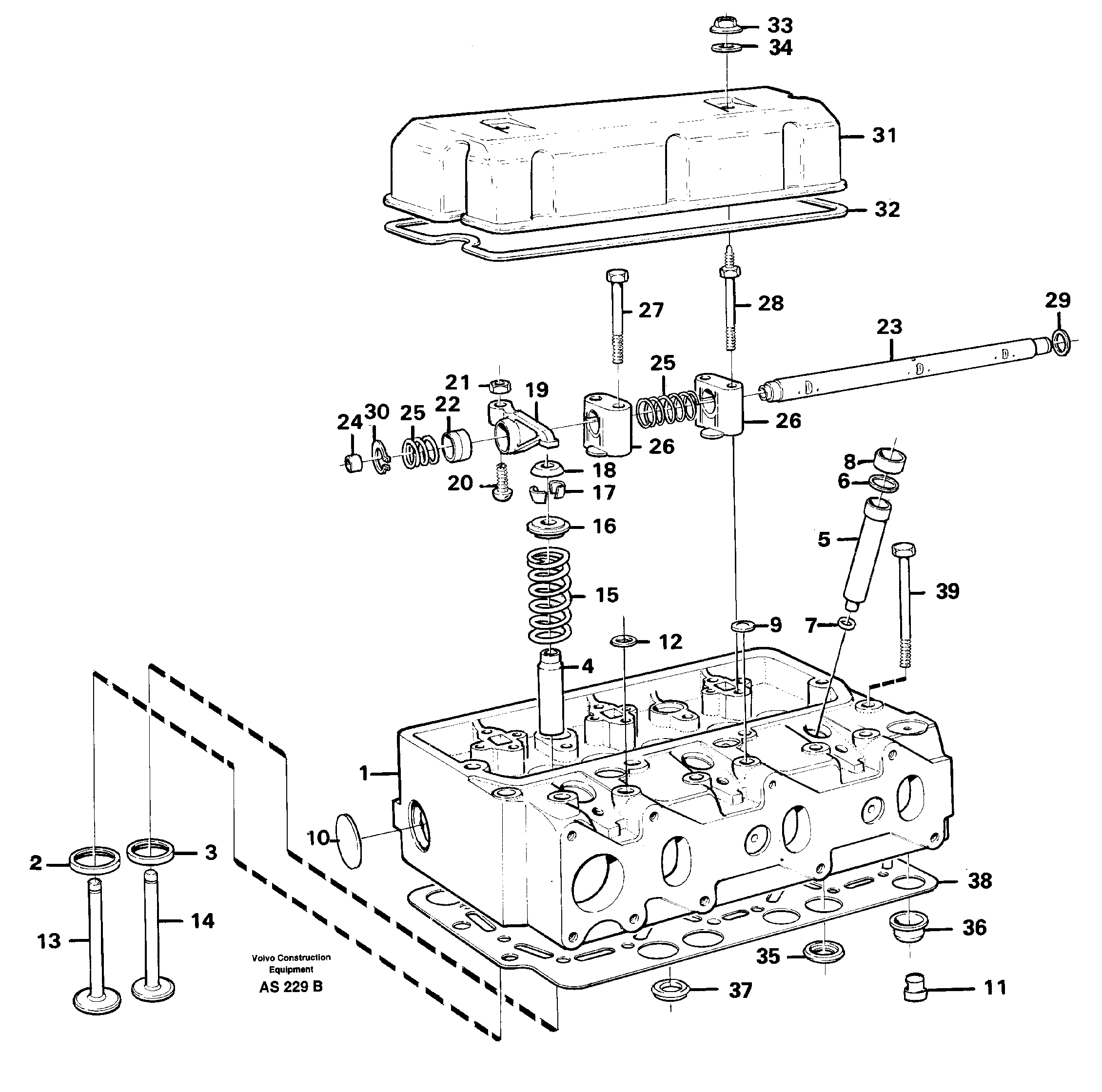 Cylinder head — volvo parts diagram