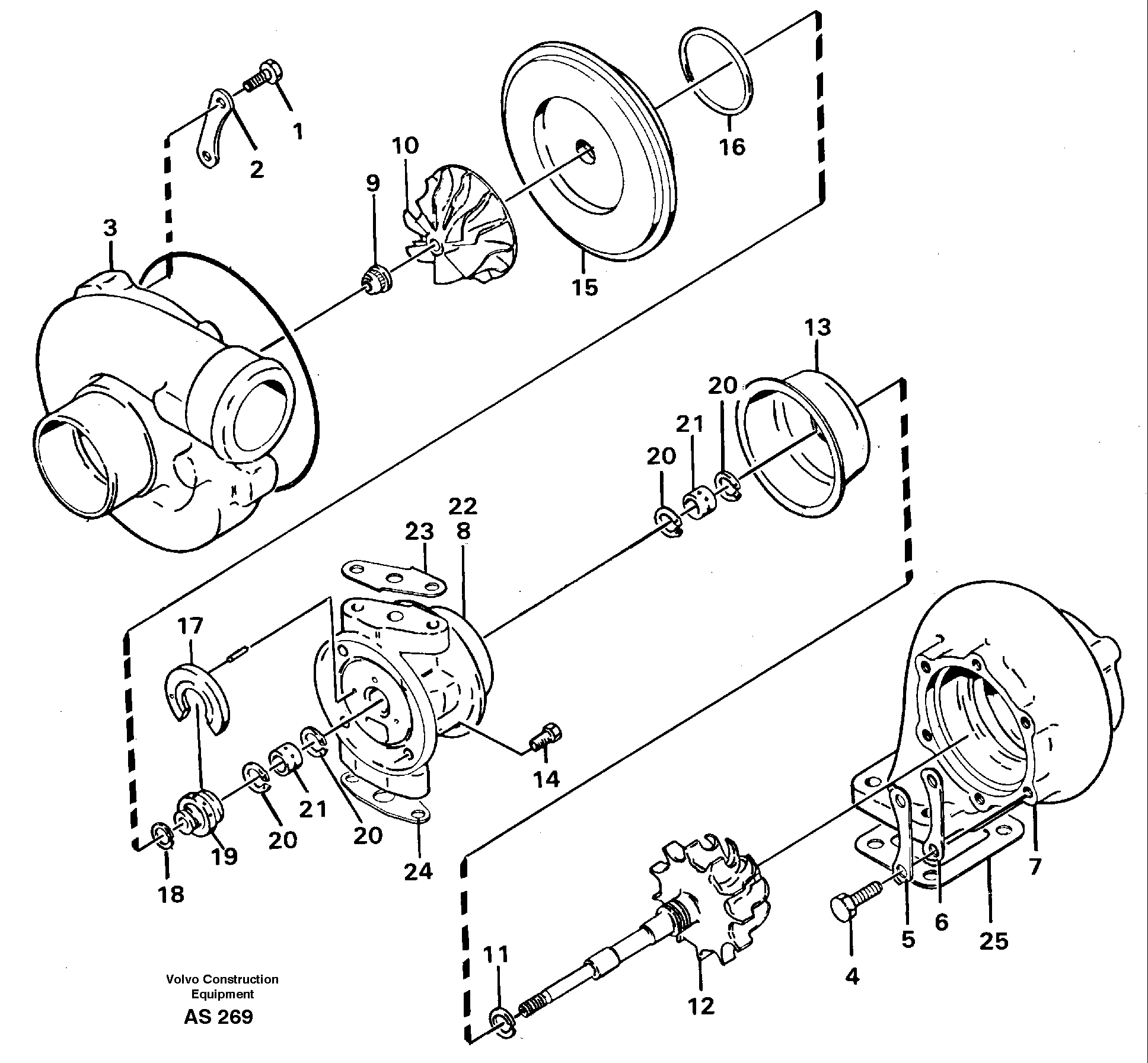 Turbo charger — volvo parts diagram
