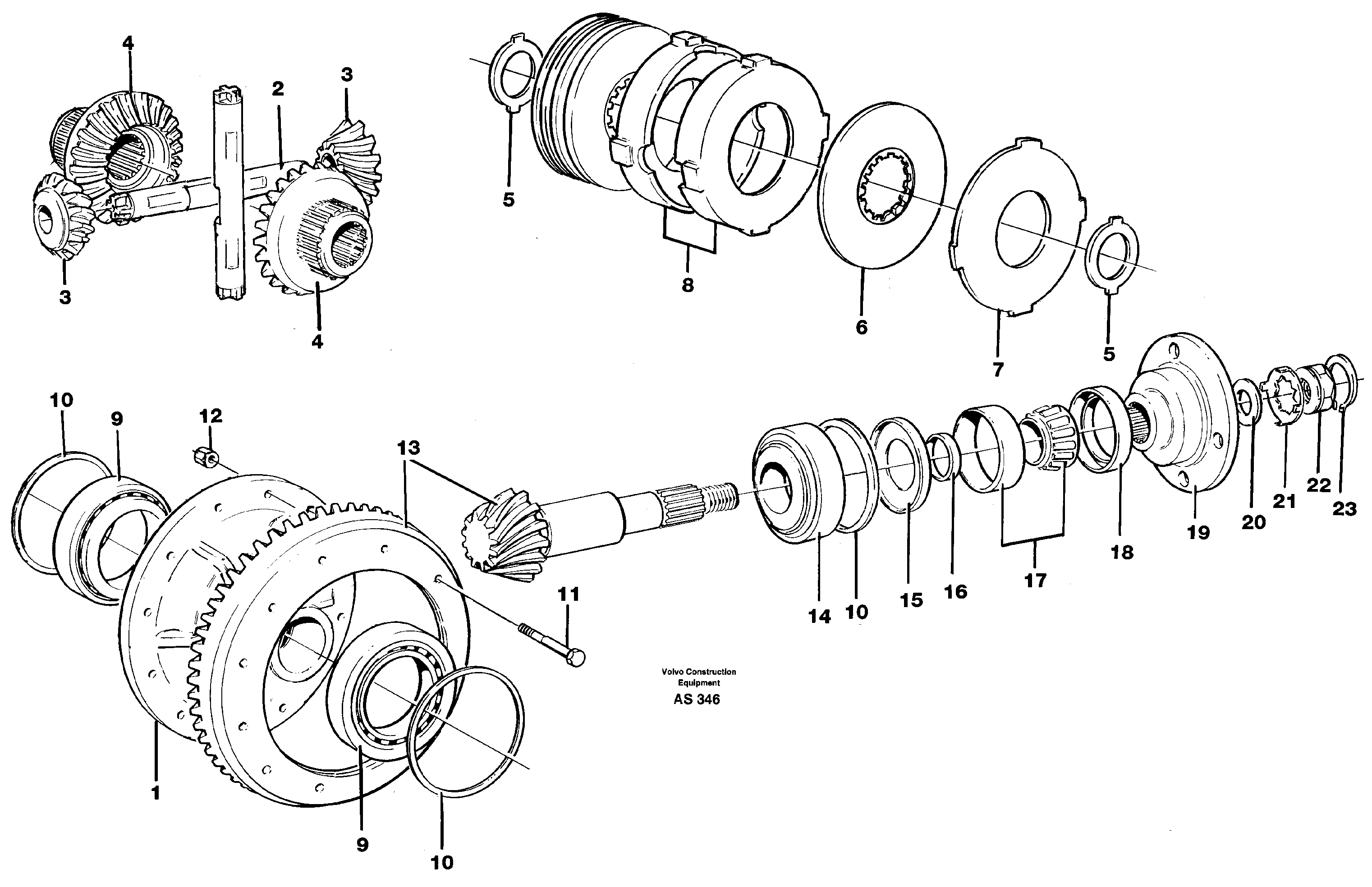 Differential carrier,  AWB 15, 94645 — volvo parts diagram