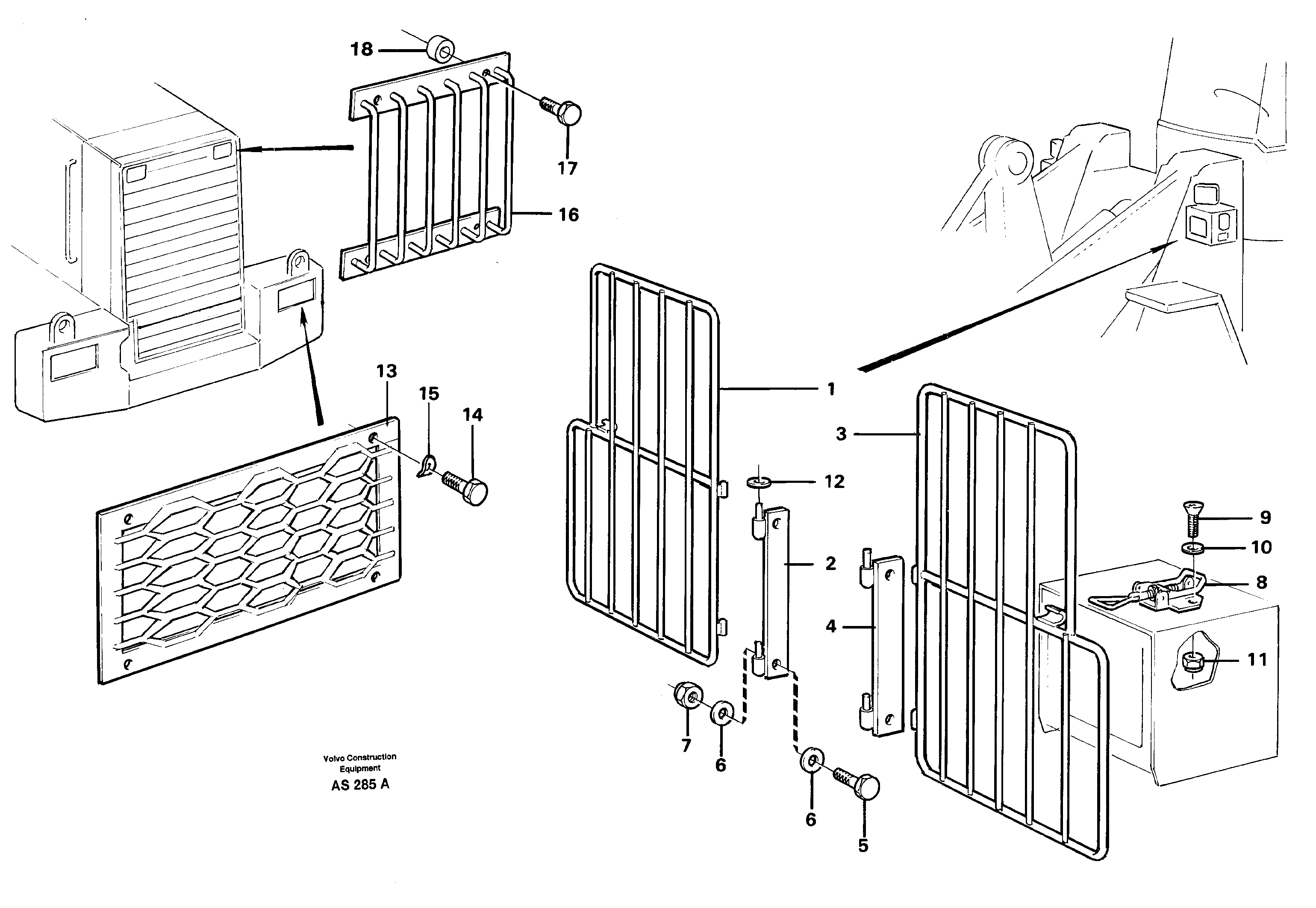 Protection for lighting 92654, 92655, 92656 — volvo parts diagram