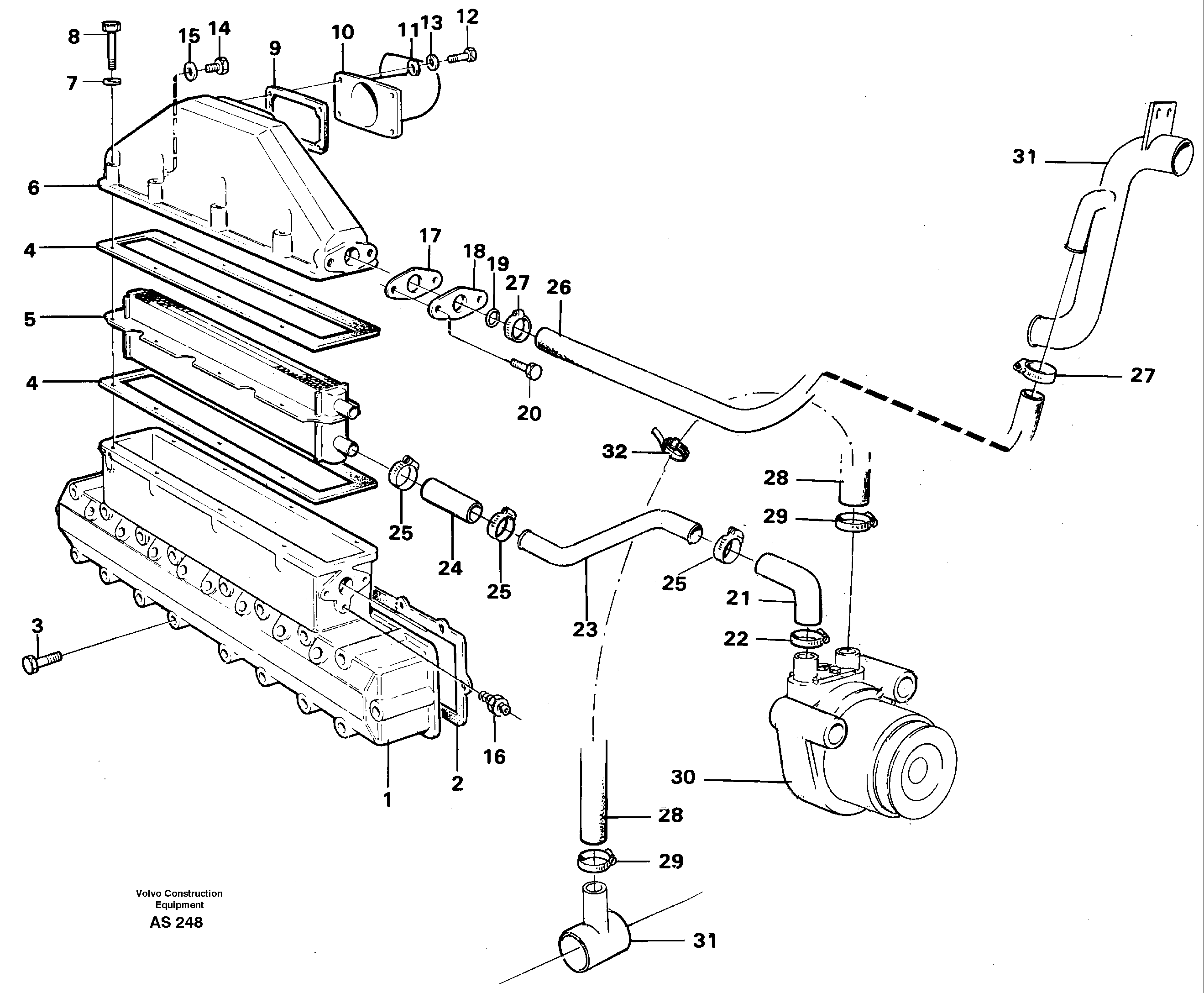 Intercooler TD 63 KDE — volvo parts diagram