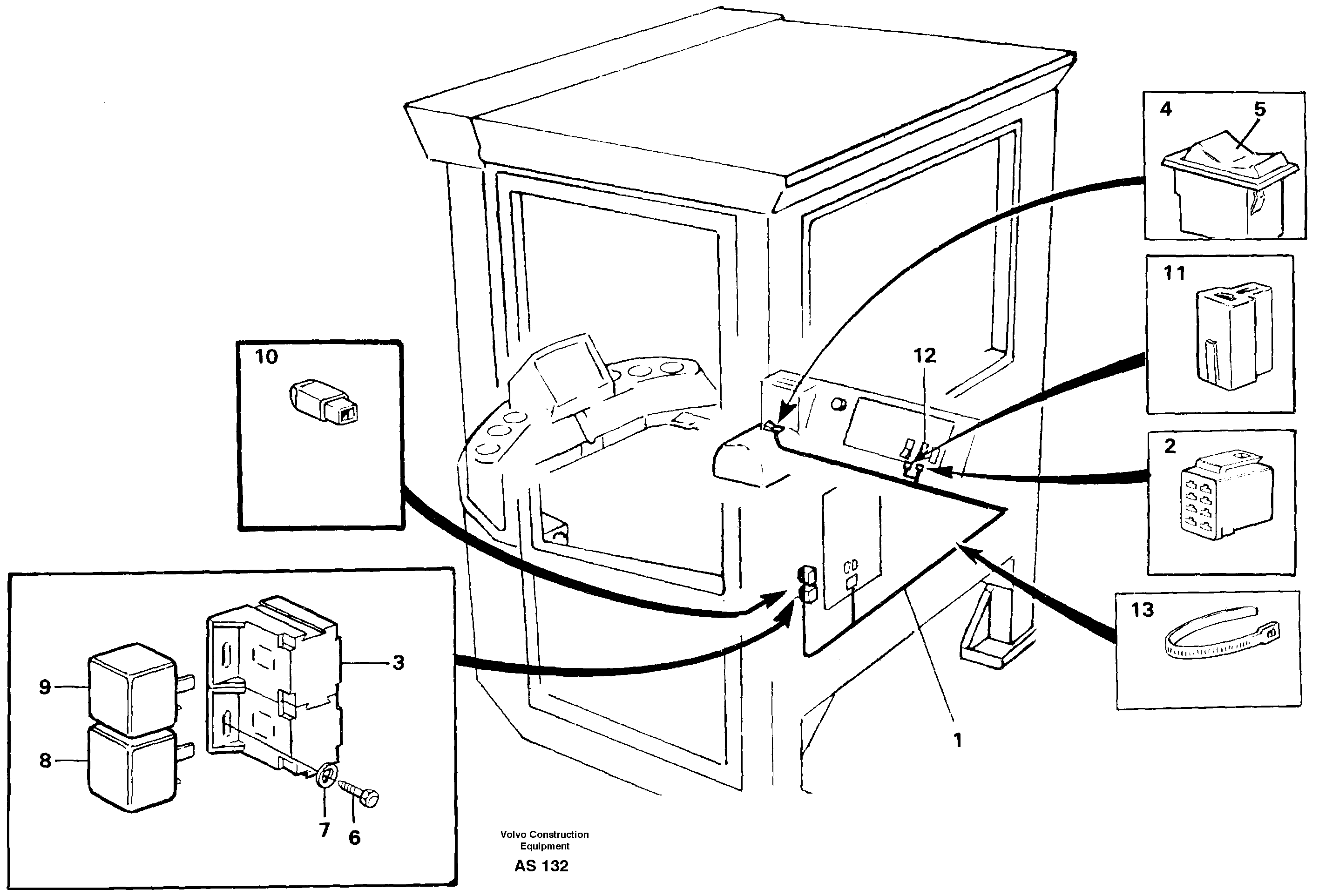 Electrical system: extra forward and reverse switch.  92749 — volvo parts diagram
