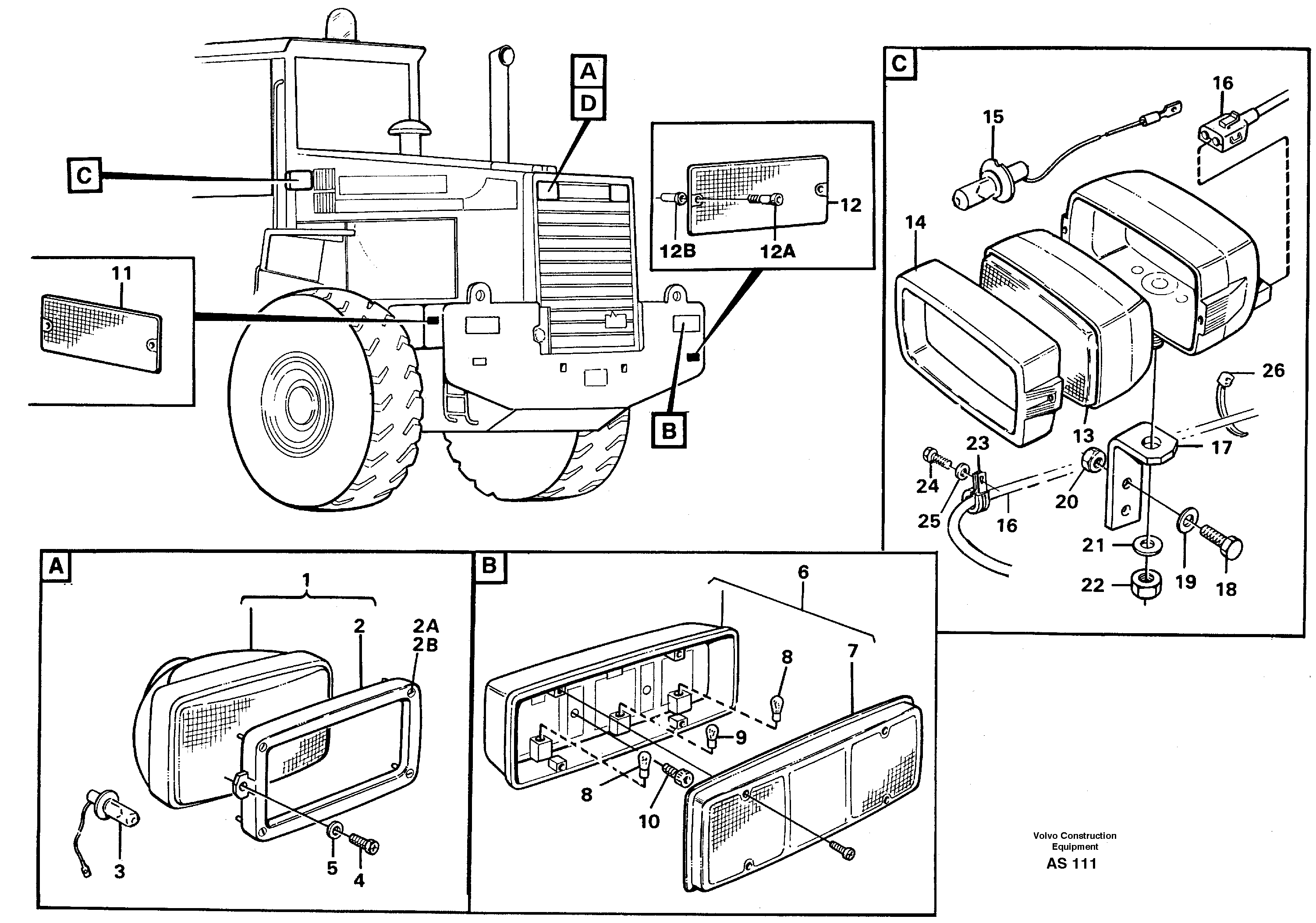 Lighting, rear — volvo parts diagram
