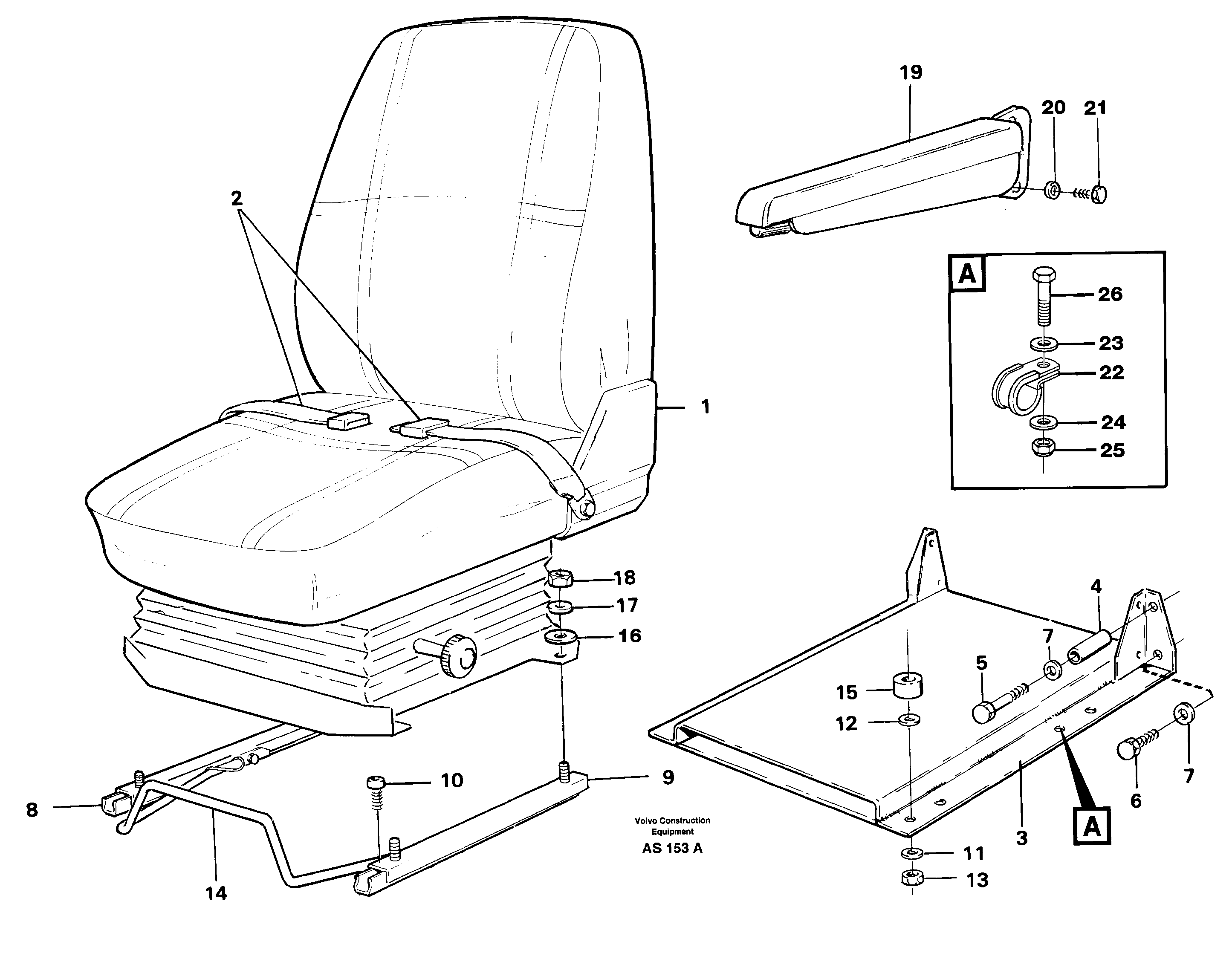 Operator seat Assembly — volvo parts diagram