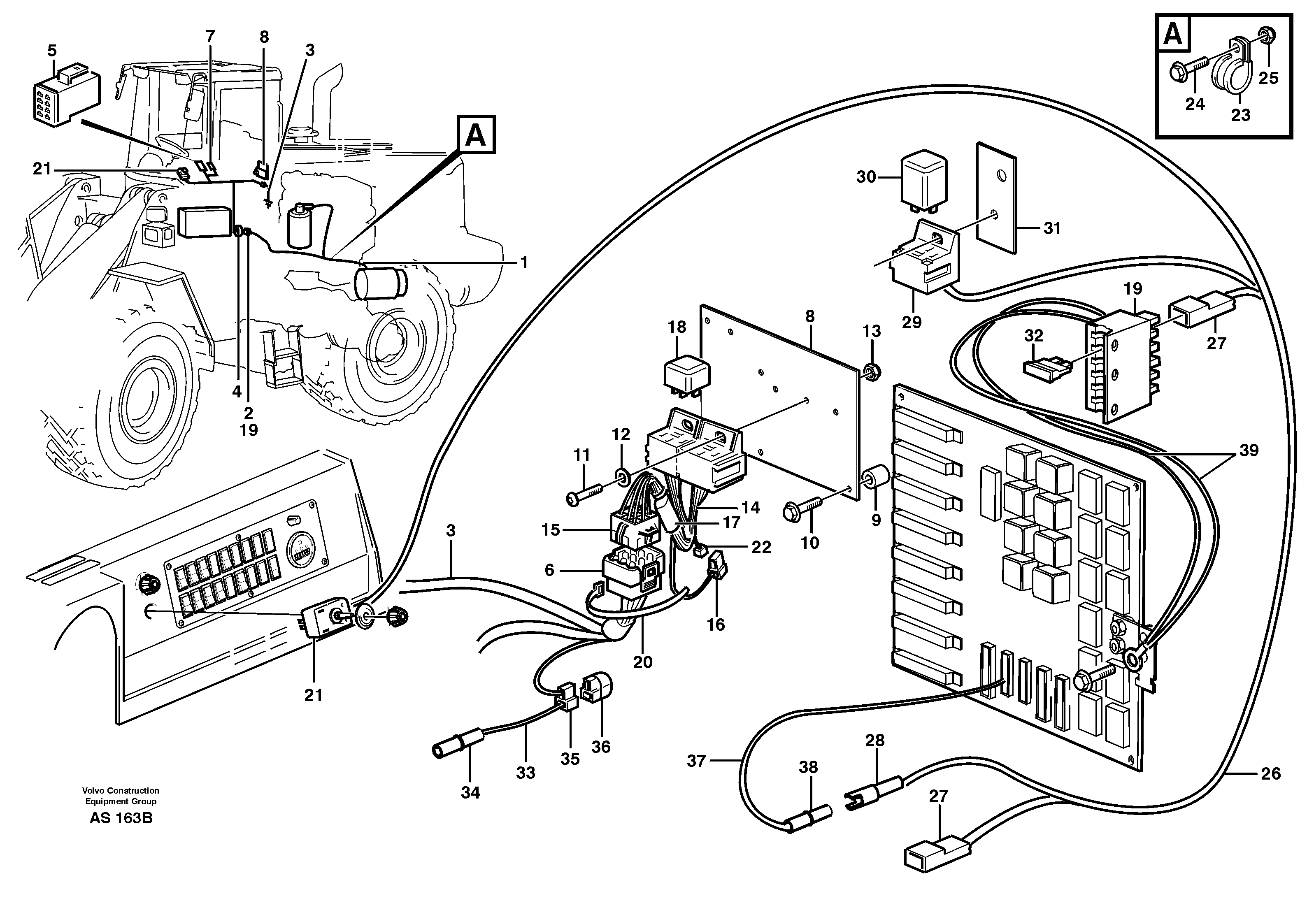 Cable harness for air conditioning — volvo parts diagram