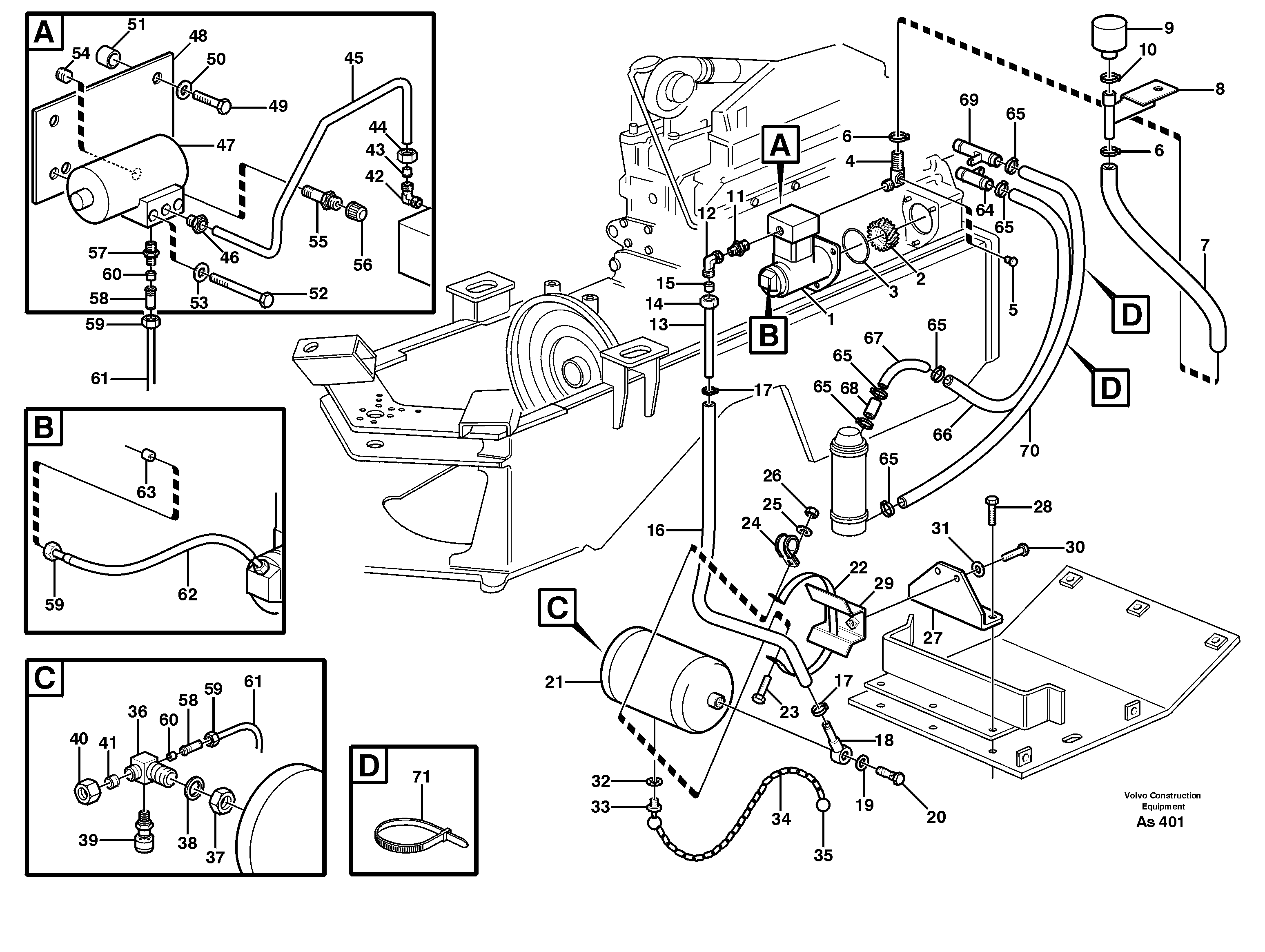 Compressed air equipment 94592 — volvo parts diagram