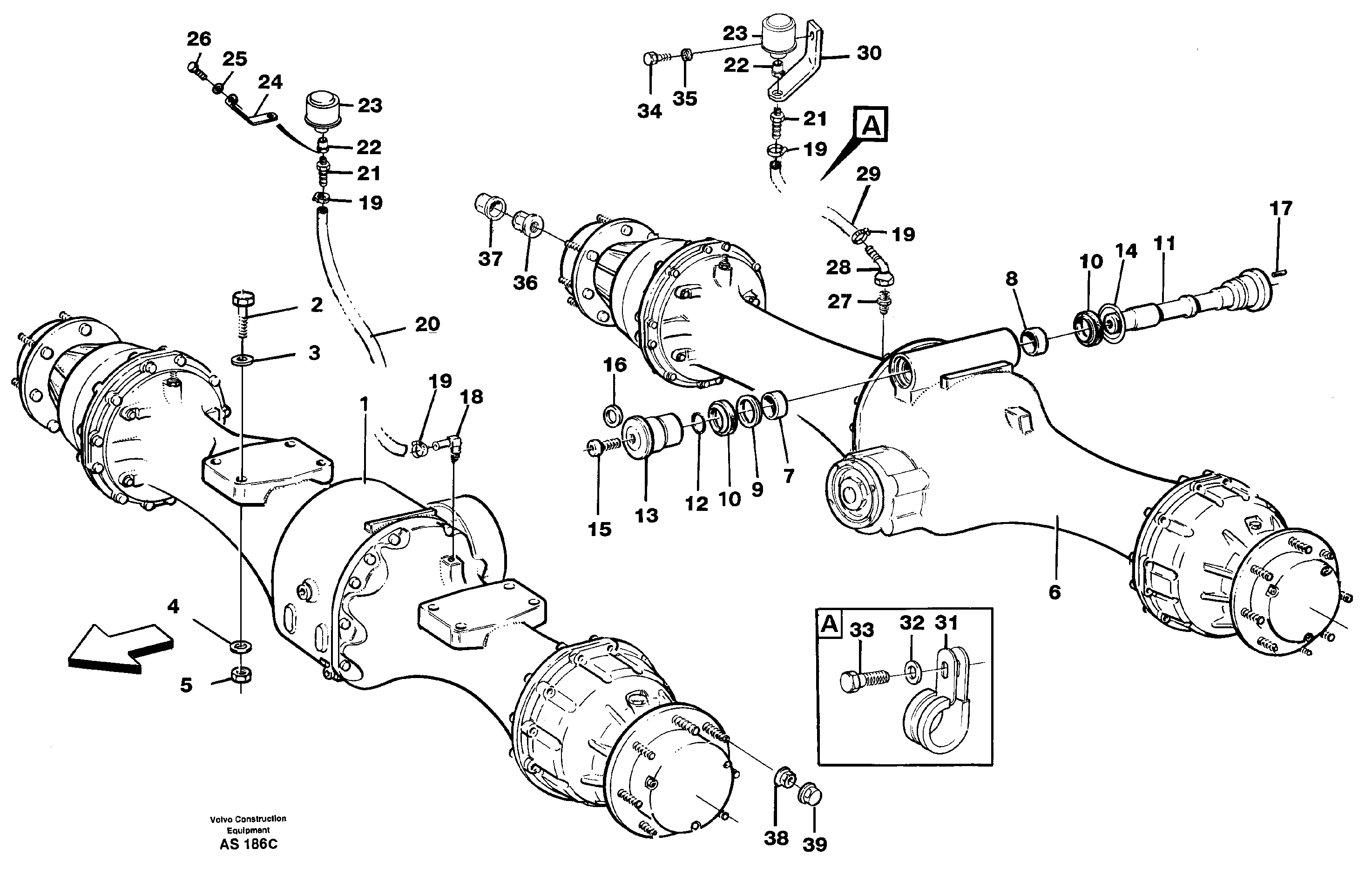 Planetary axle mounting — volvo parts diagram
