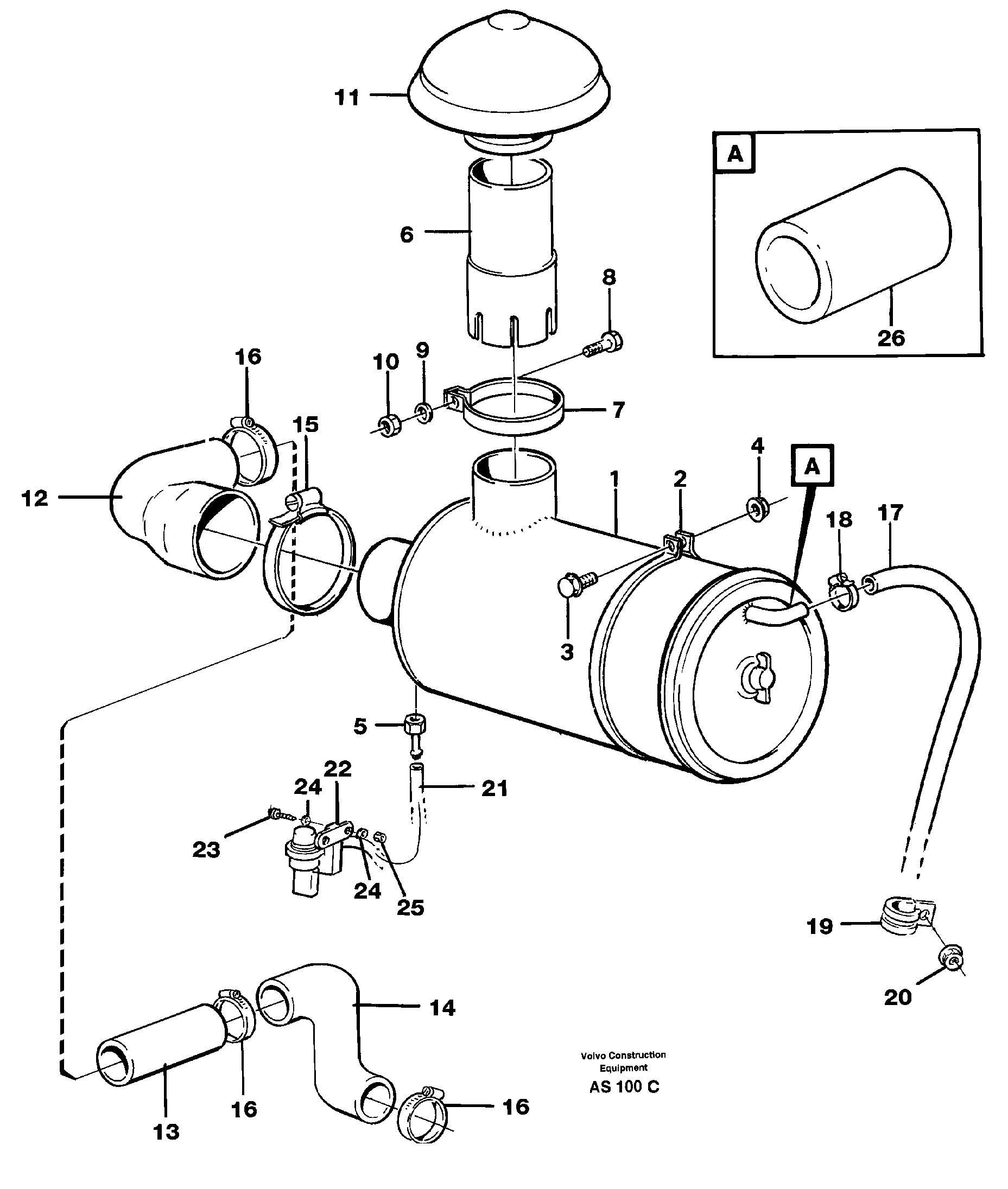 Inlet system — volvo parts diagram