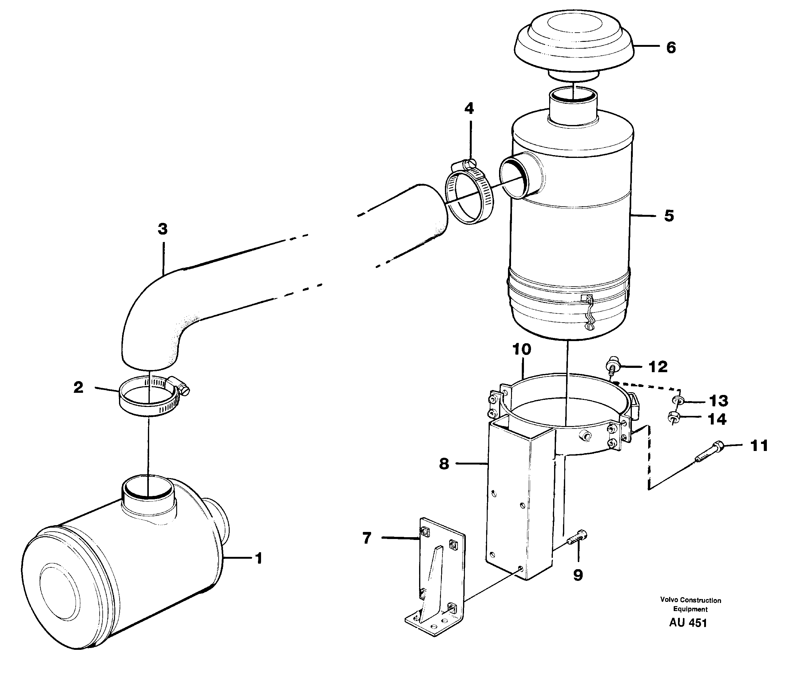 Oil-bath precleaner. 93950 — volvo parts diagram