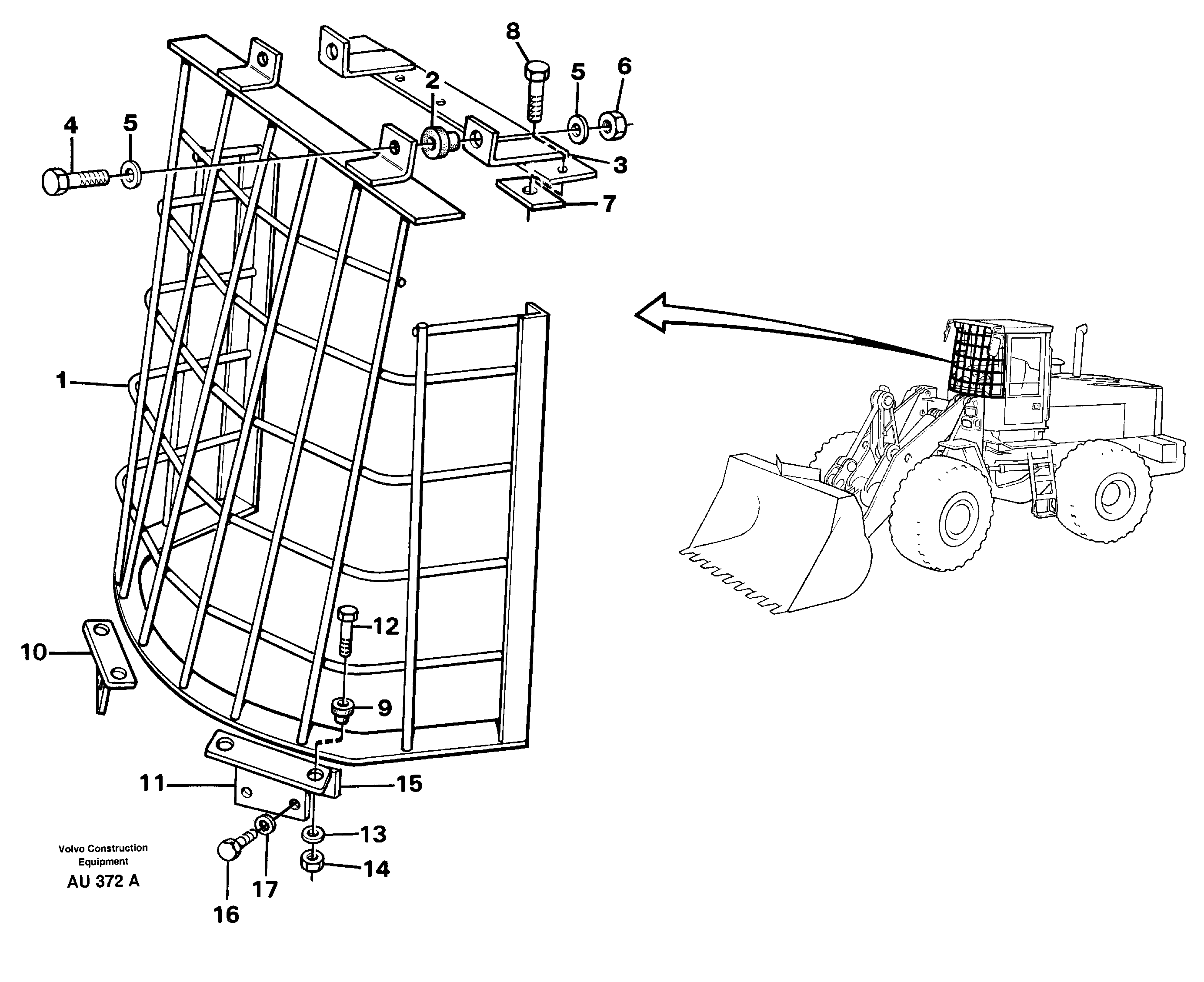 Windshild guard for windshield. 92571, 94800 — volvo parts diagram