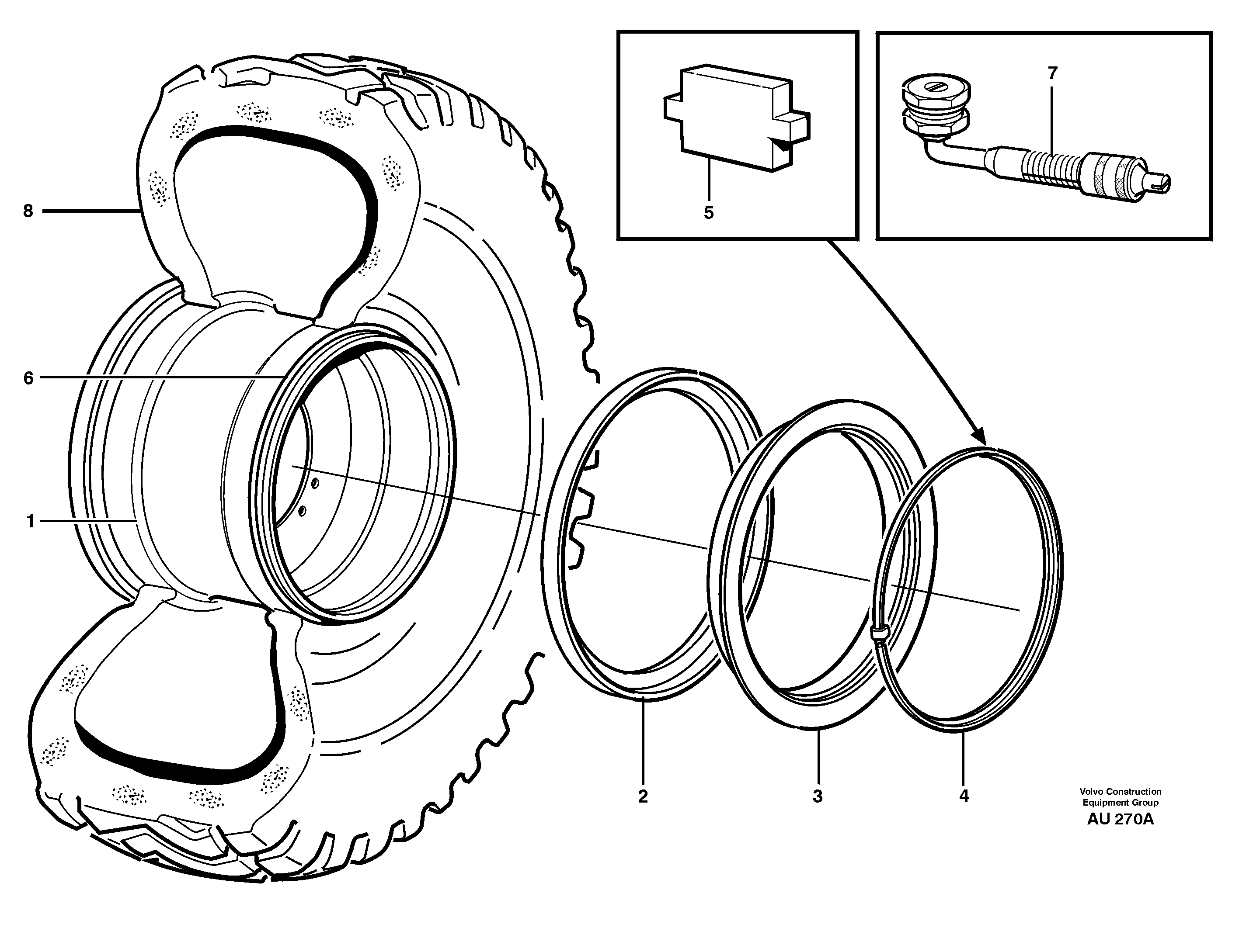 Wheels 26,5 - 25 — volvo parts diagram