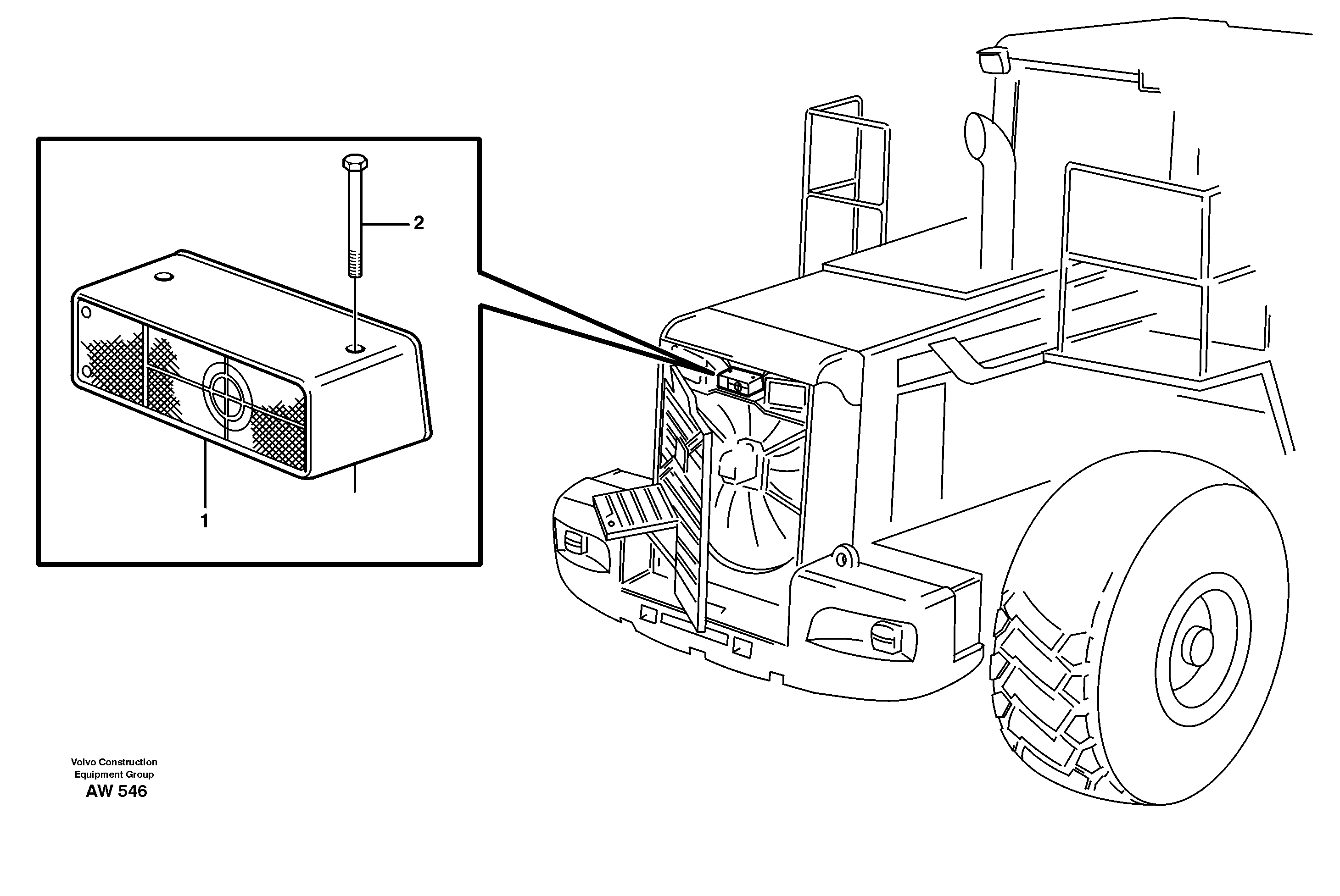 Back-up warning unit. 93782 — volvo parts diagram