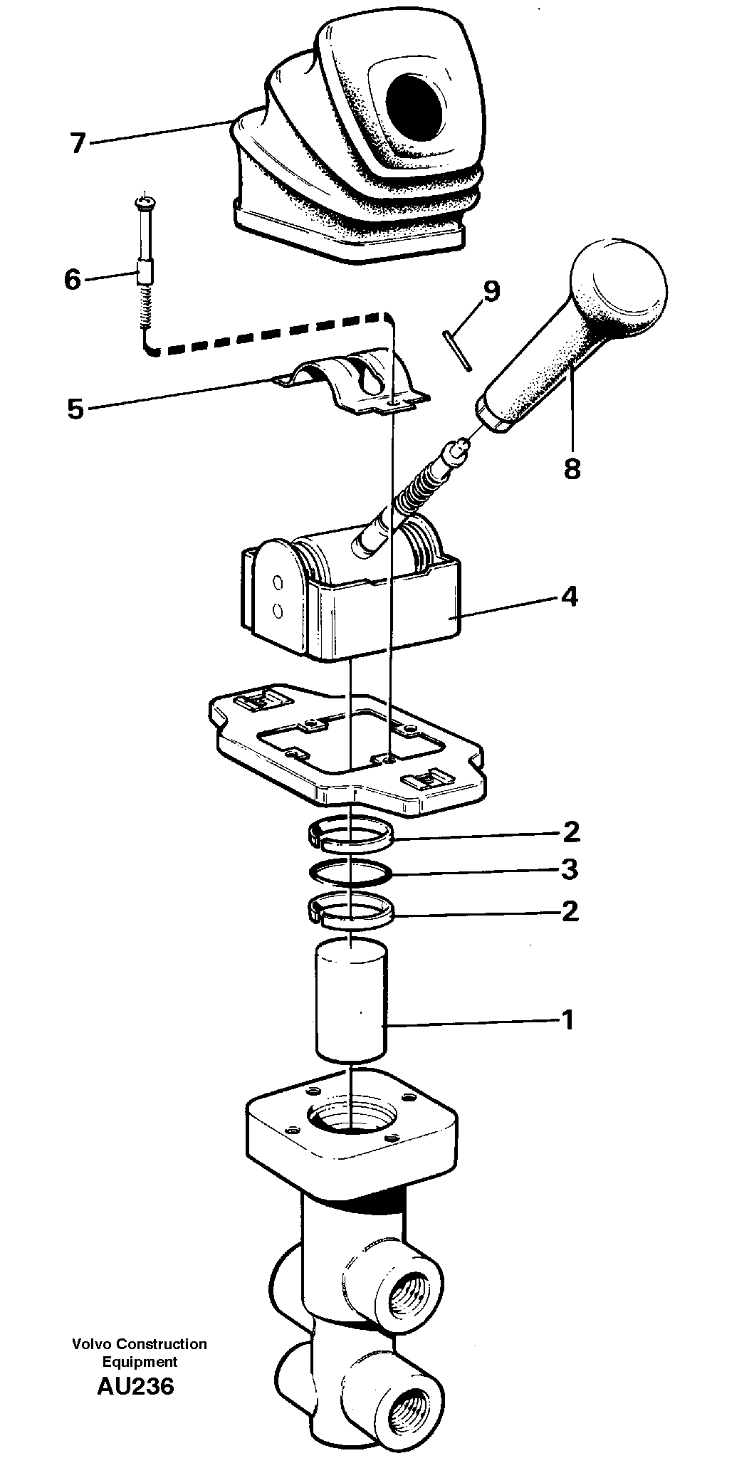 Parking brake valve — volvo parts diagram