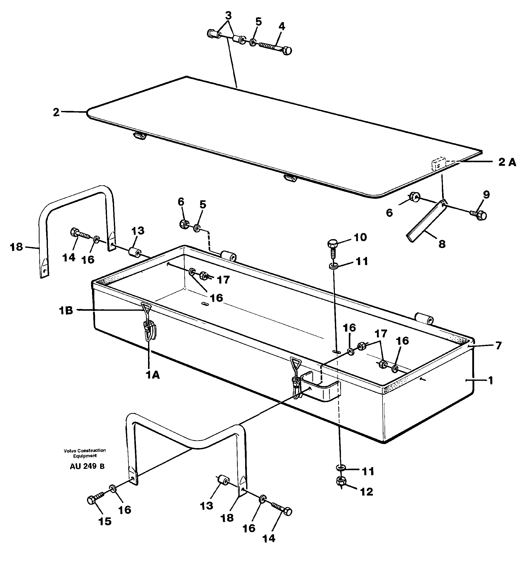 Tool box 91837 — volvo parts diagram