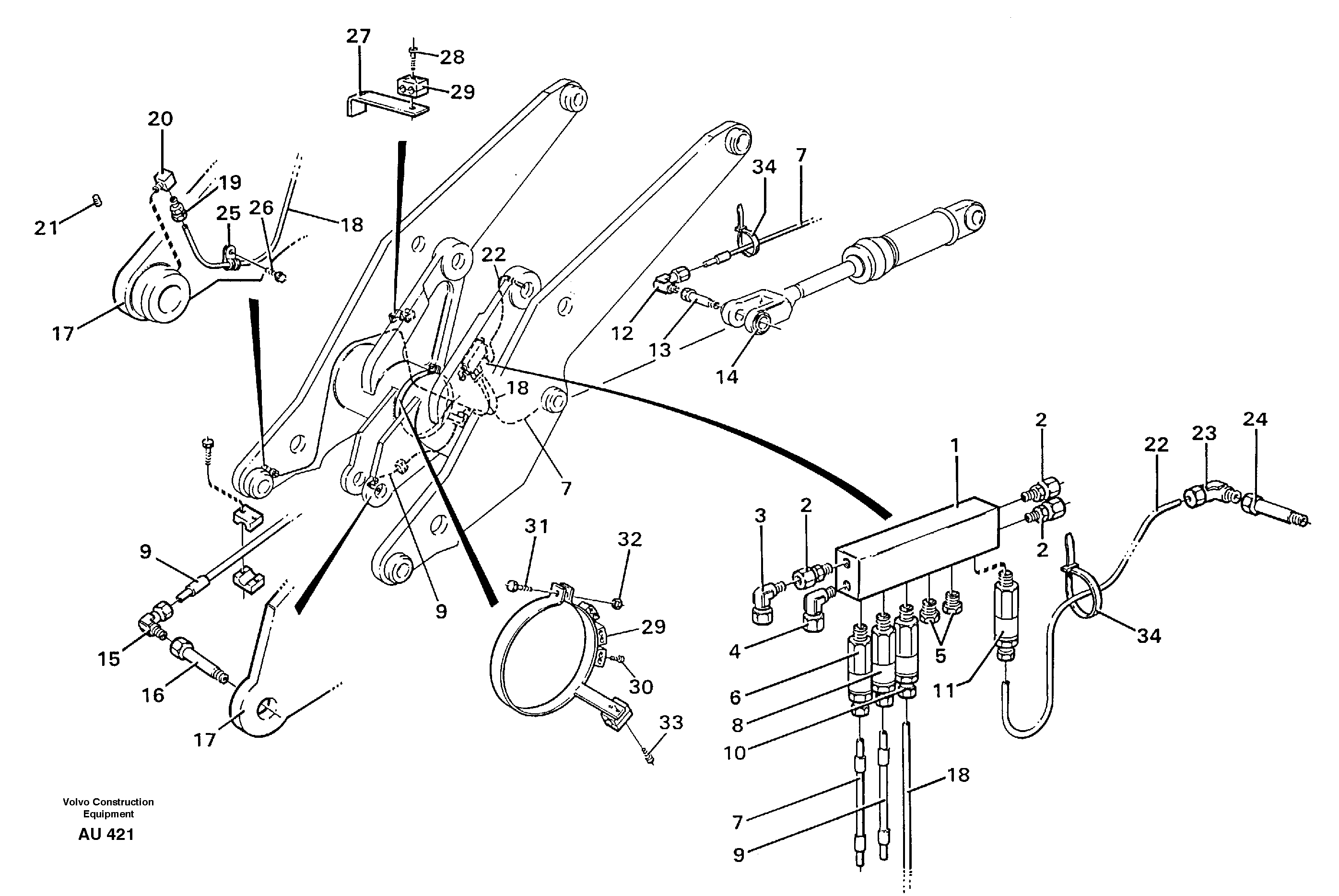 Distribution block, B3. 94803 — volvo parts diagram