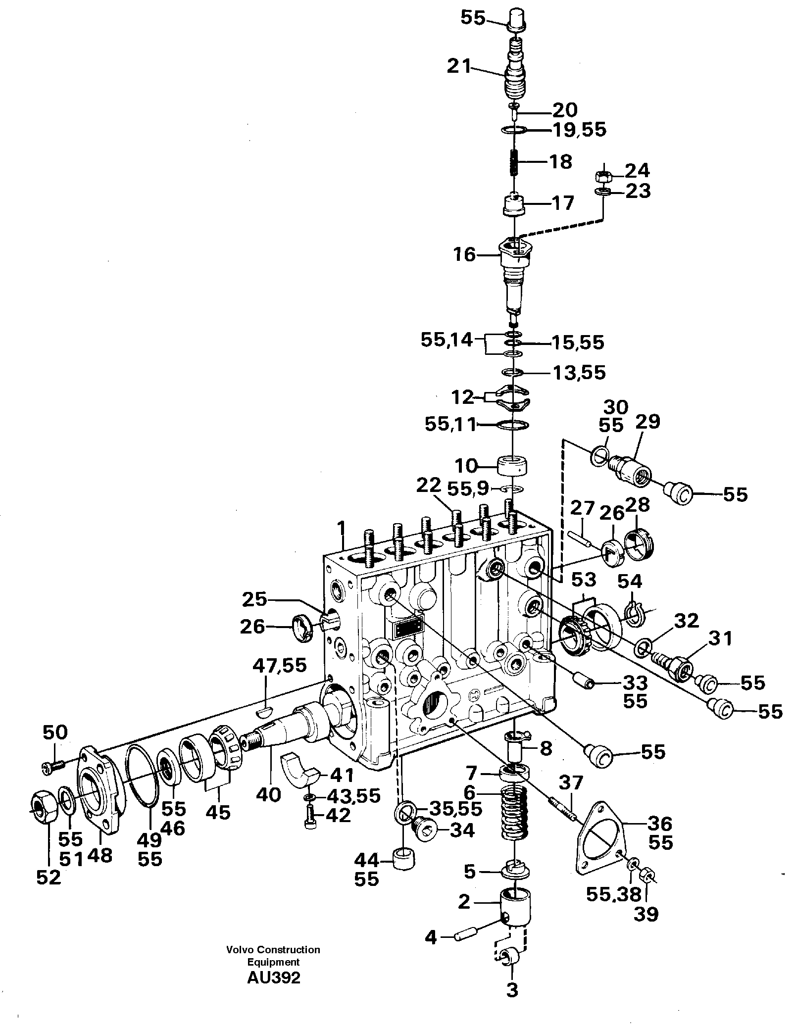 Injection pump — volvo parts diagram