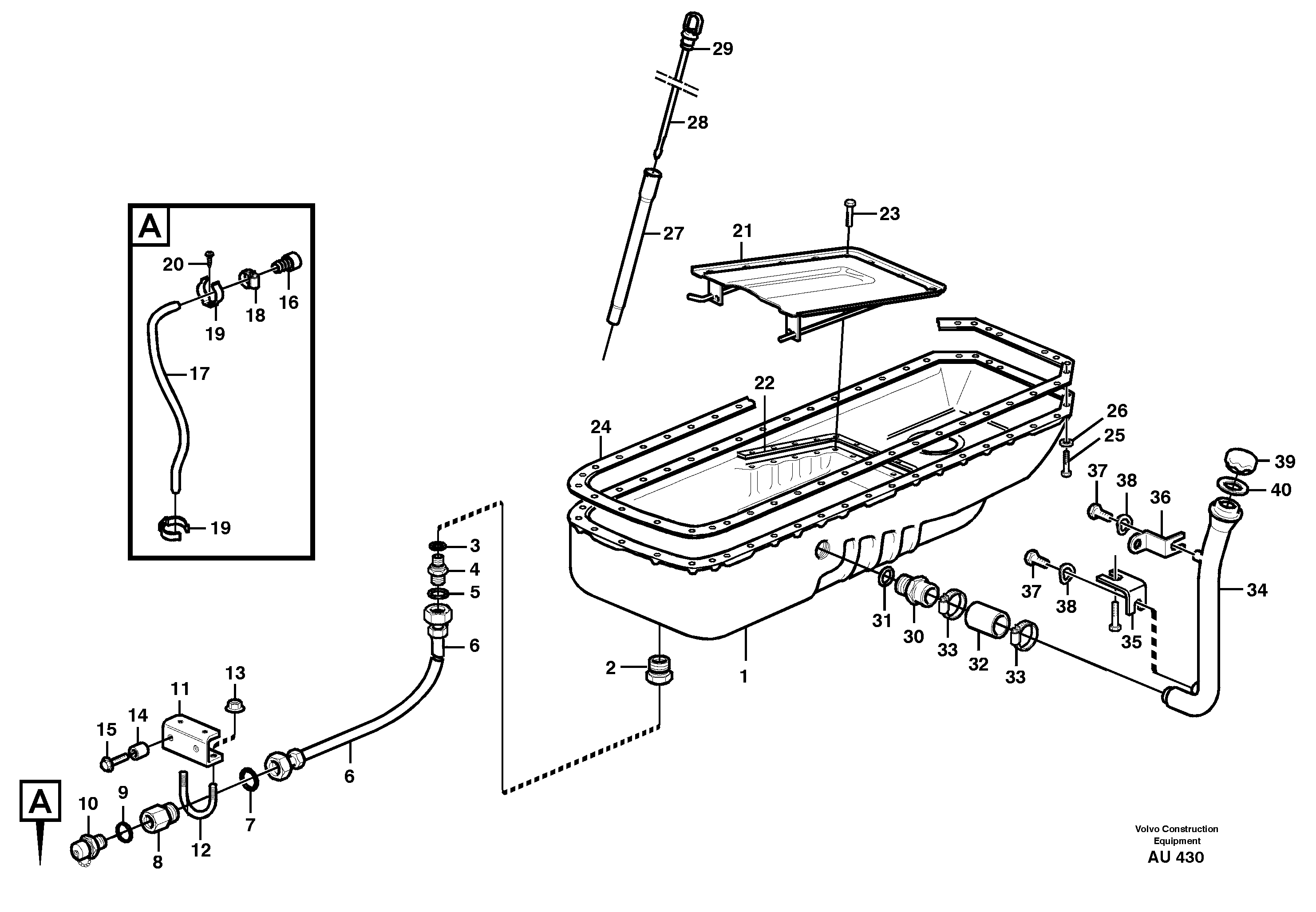 Oil sump — volvo parts diagram