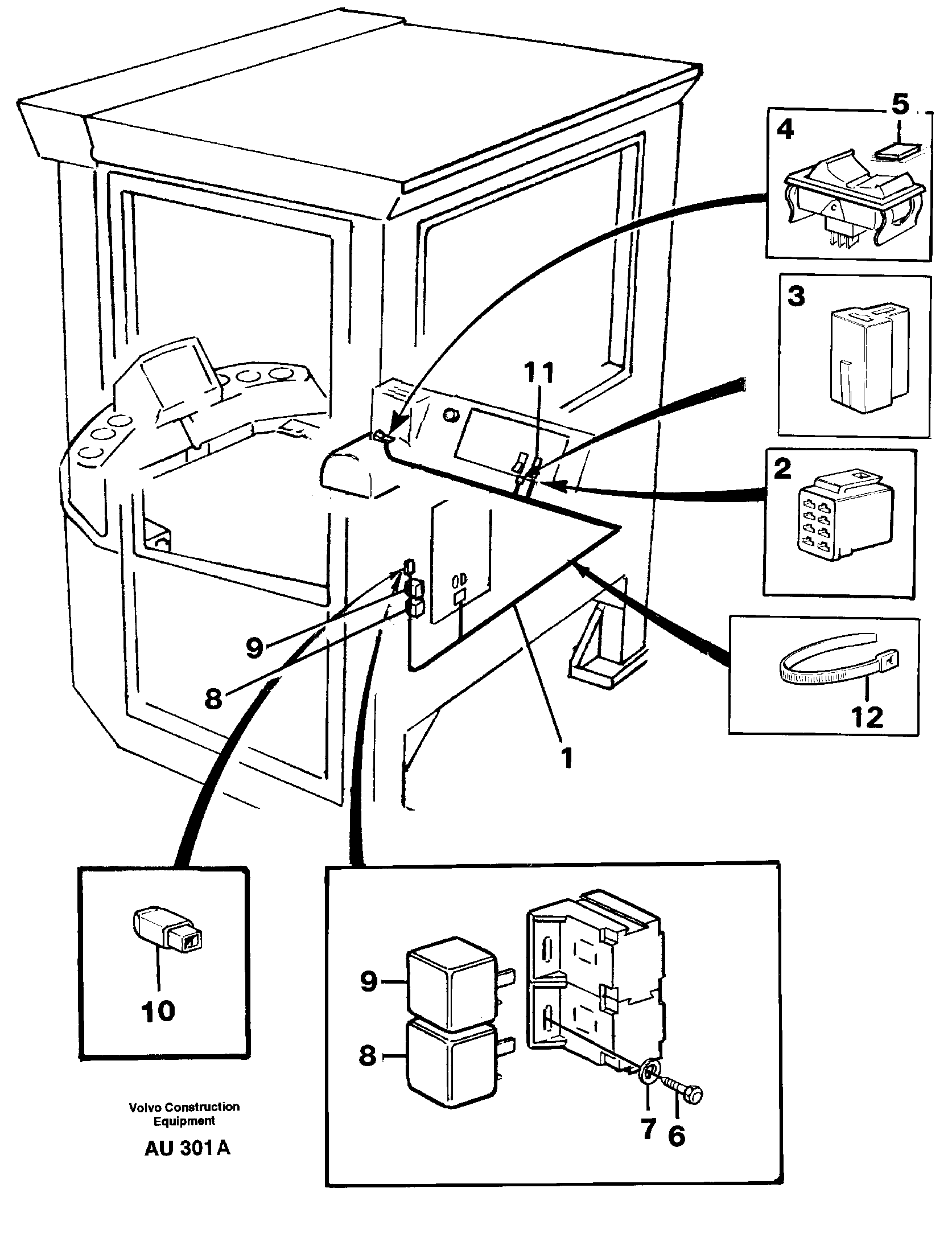 Cable harness for forward and rear.  92770 — volvo parts diagram