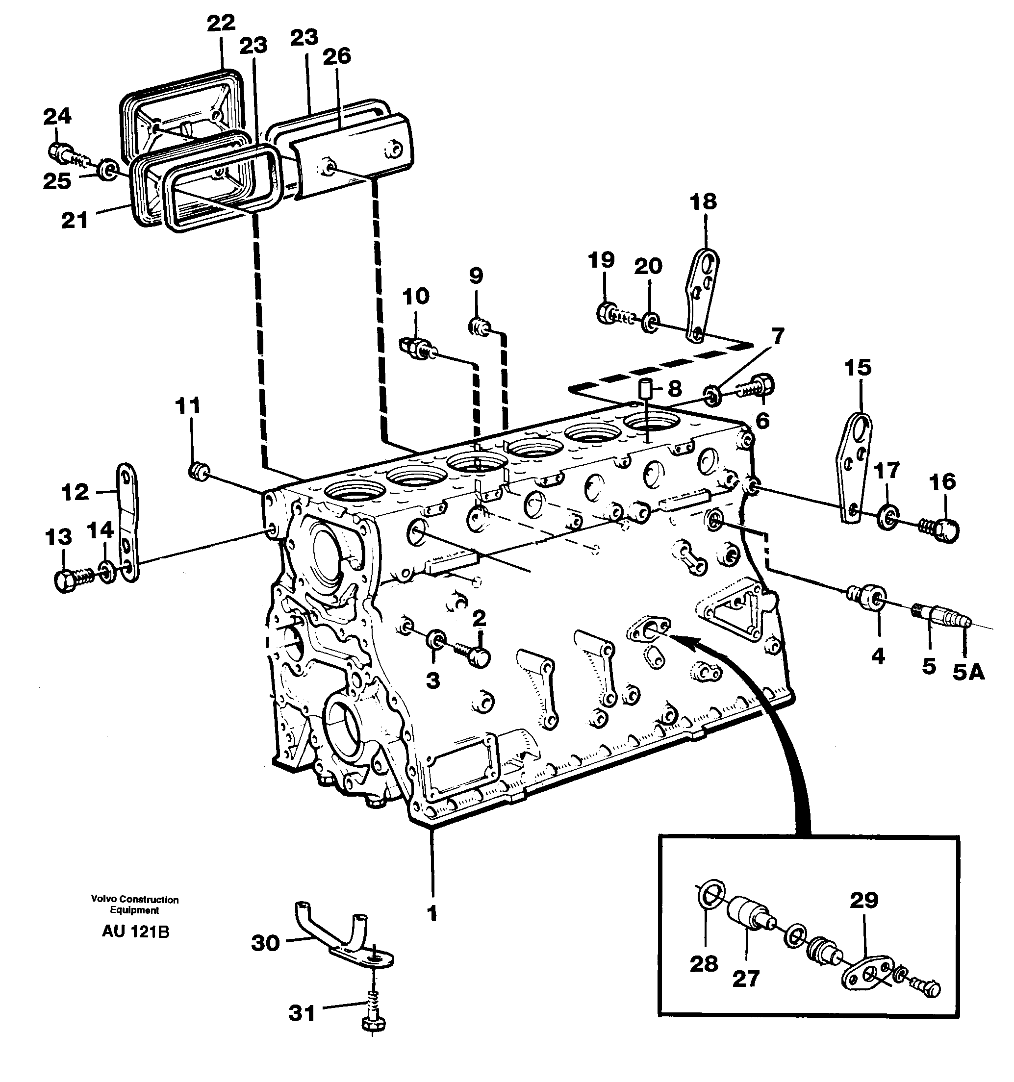 Cylinder block — volvo parts diagram