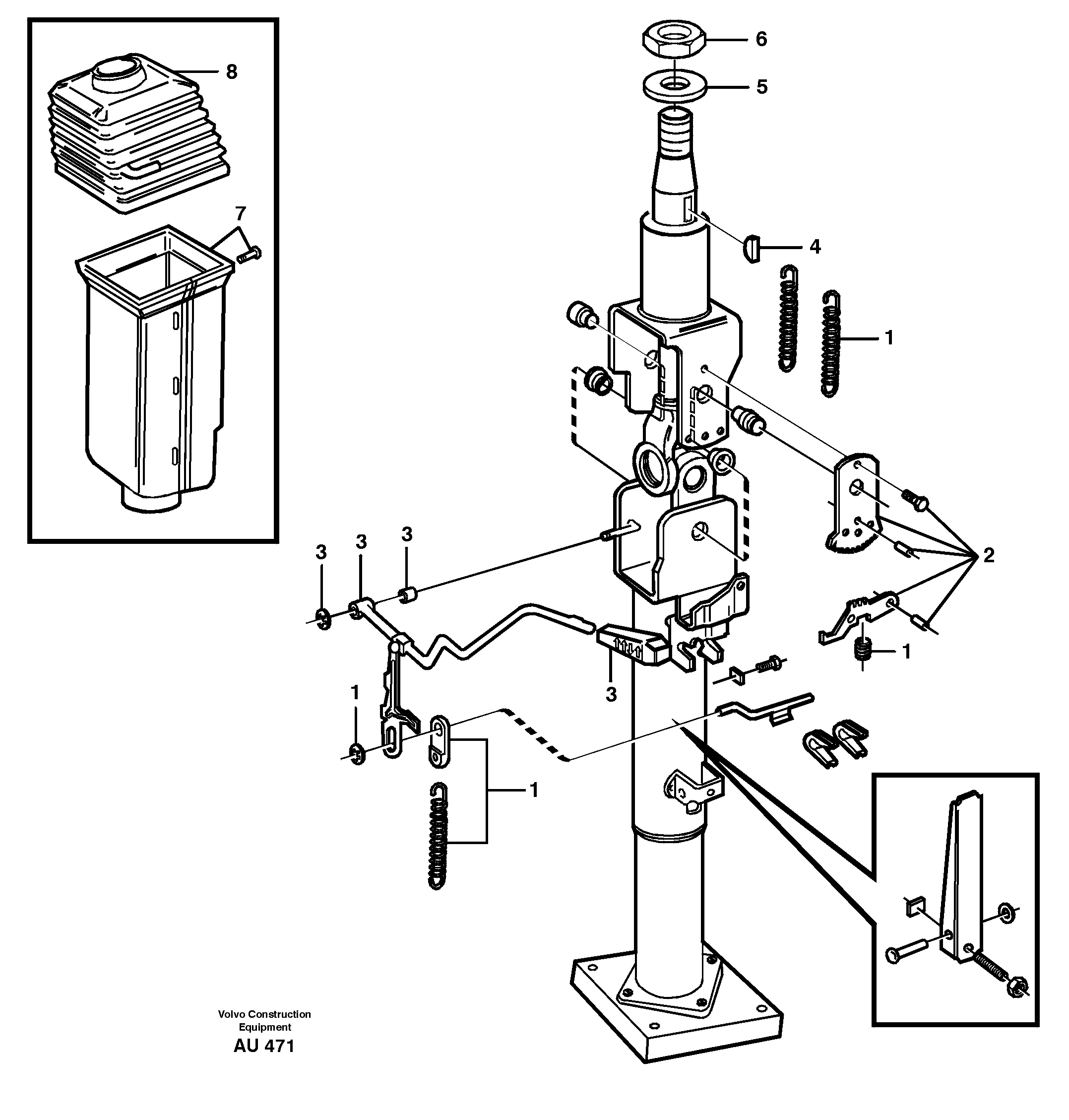Adjustable steering wheel.  STD, 92029 SER NO 3029 - — volvo parts diagram