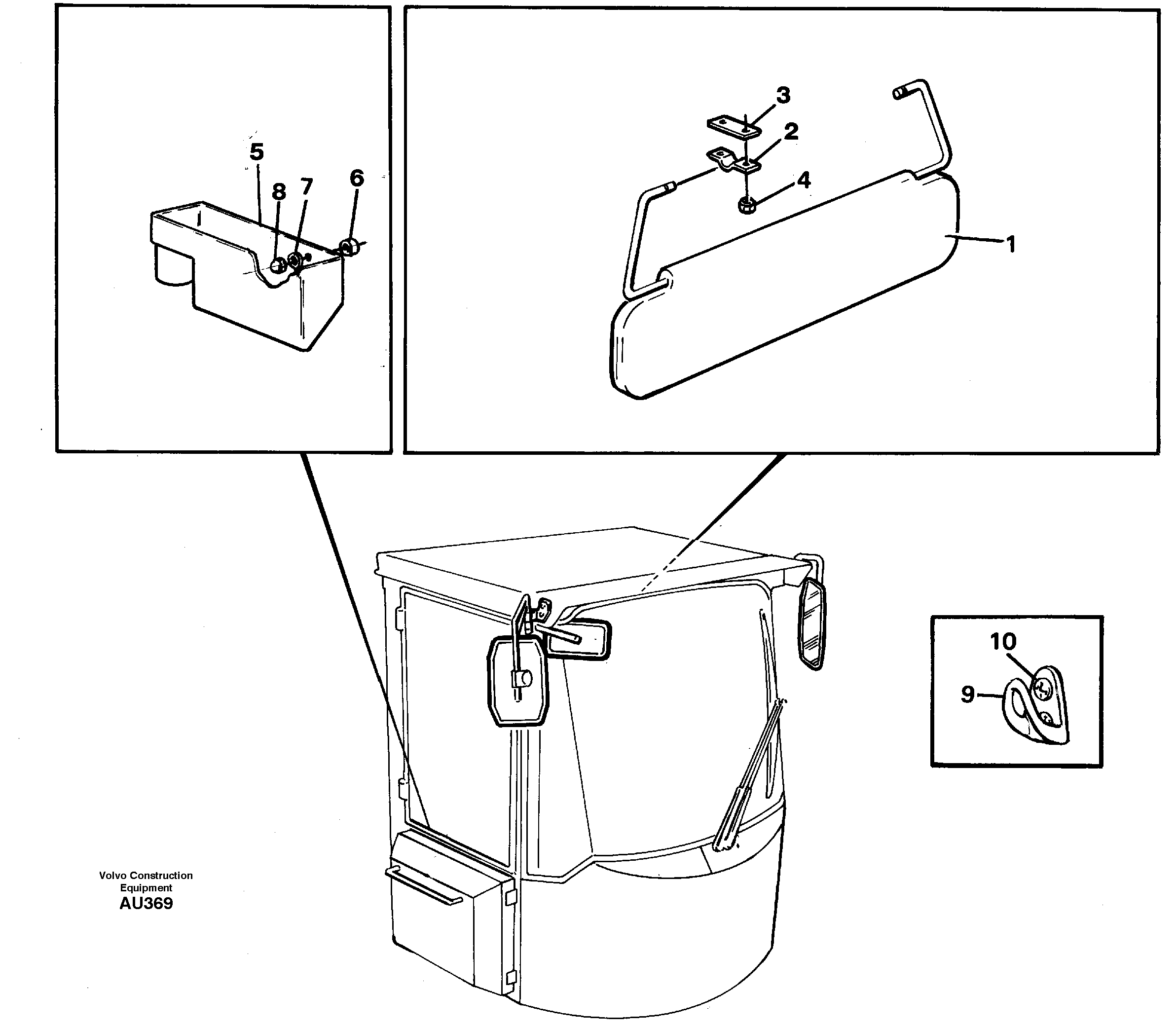 Interior components — volvo parts diagram
