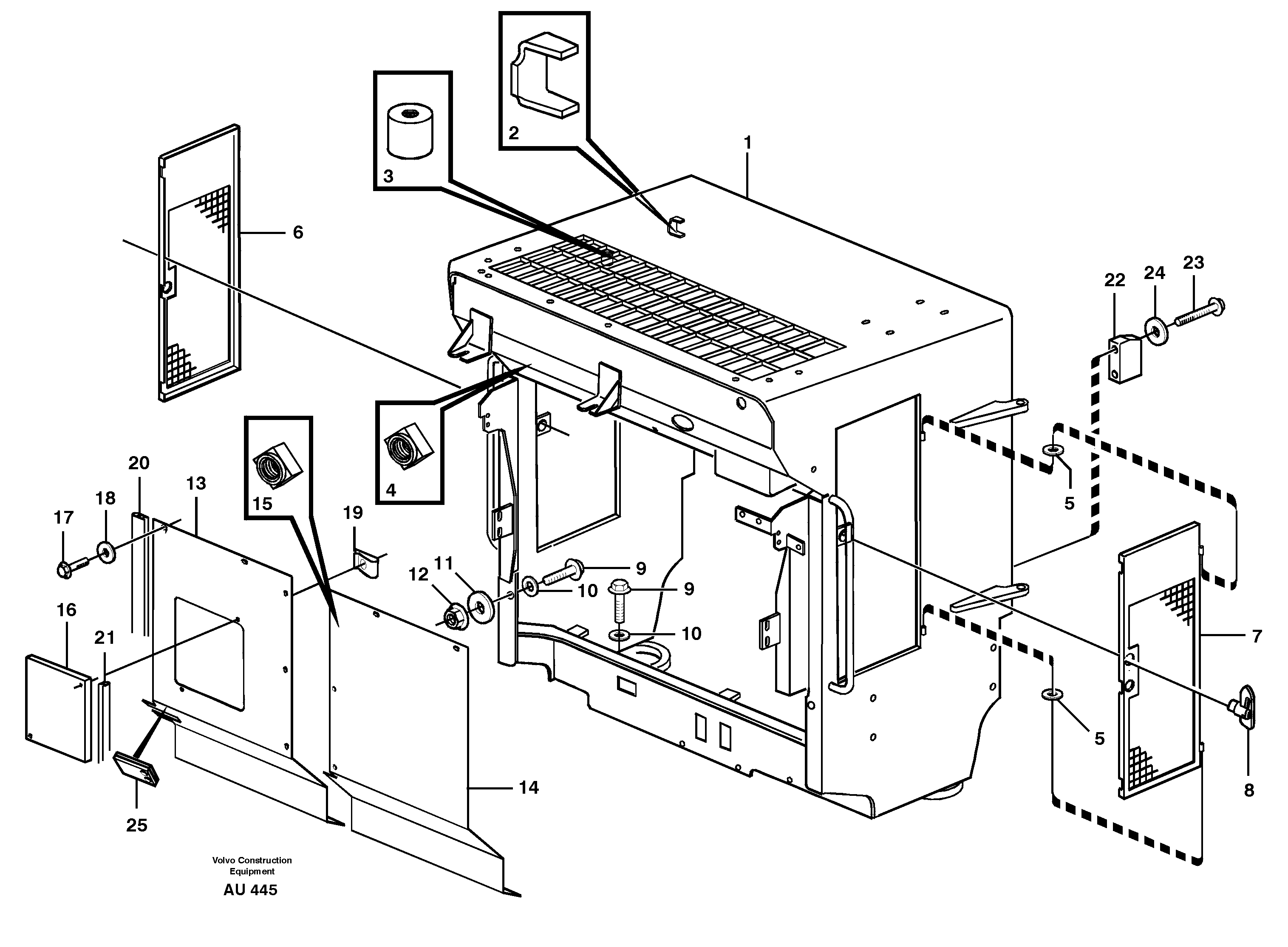 Radiator shell. — volvo parts diagram