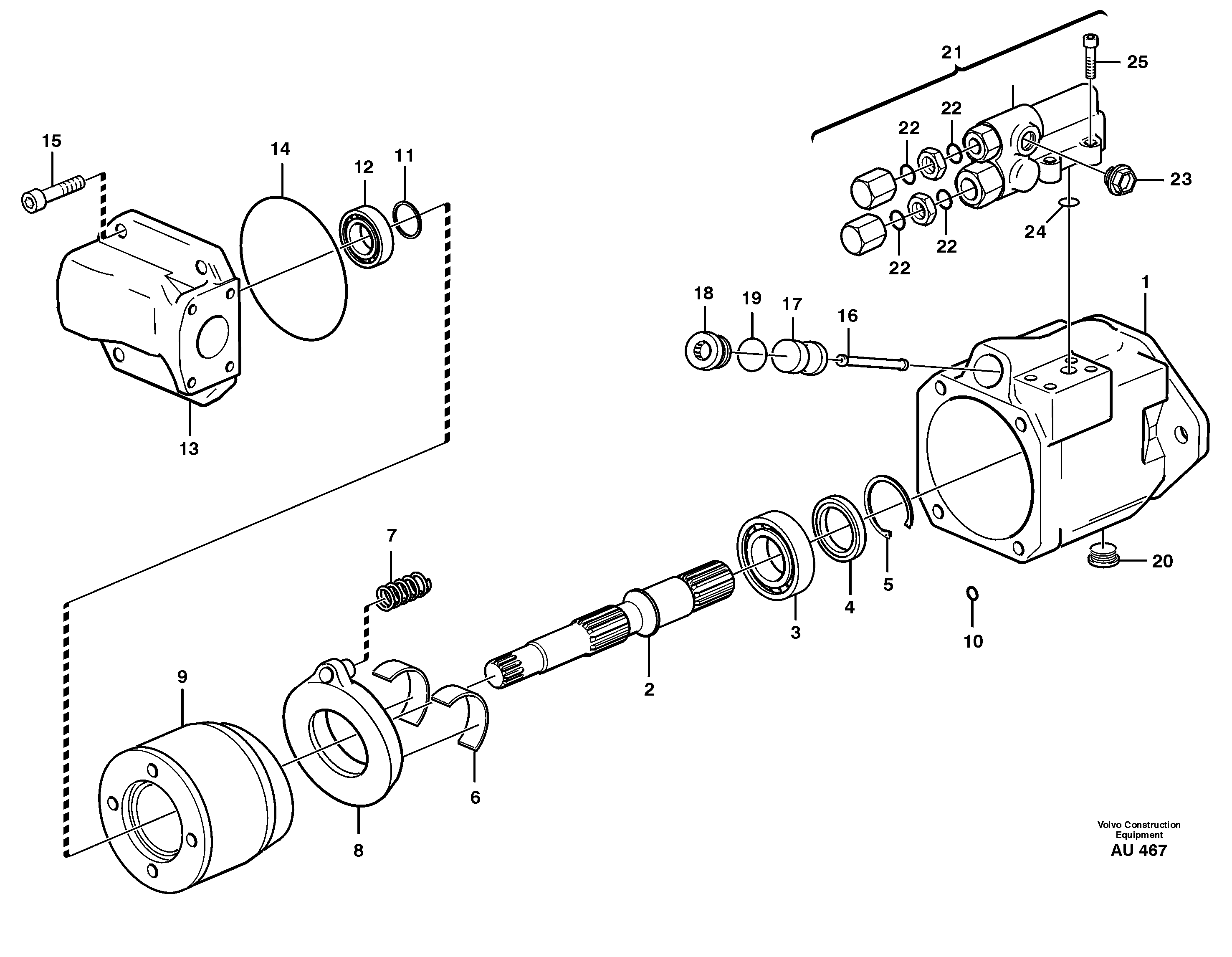 Hydraulic pump — volvo parts diagram