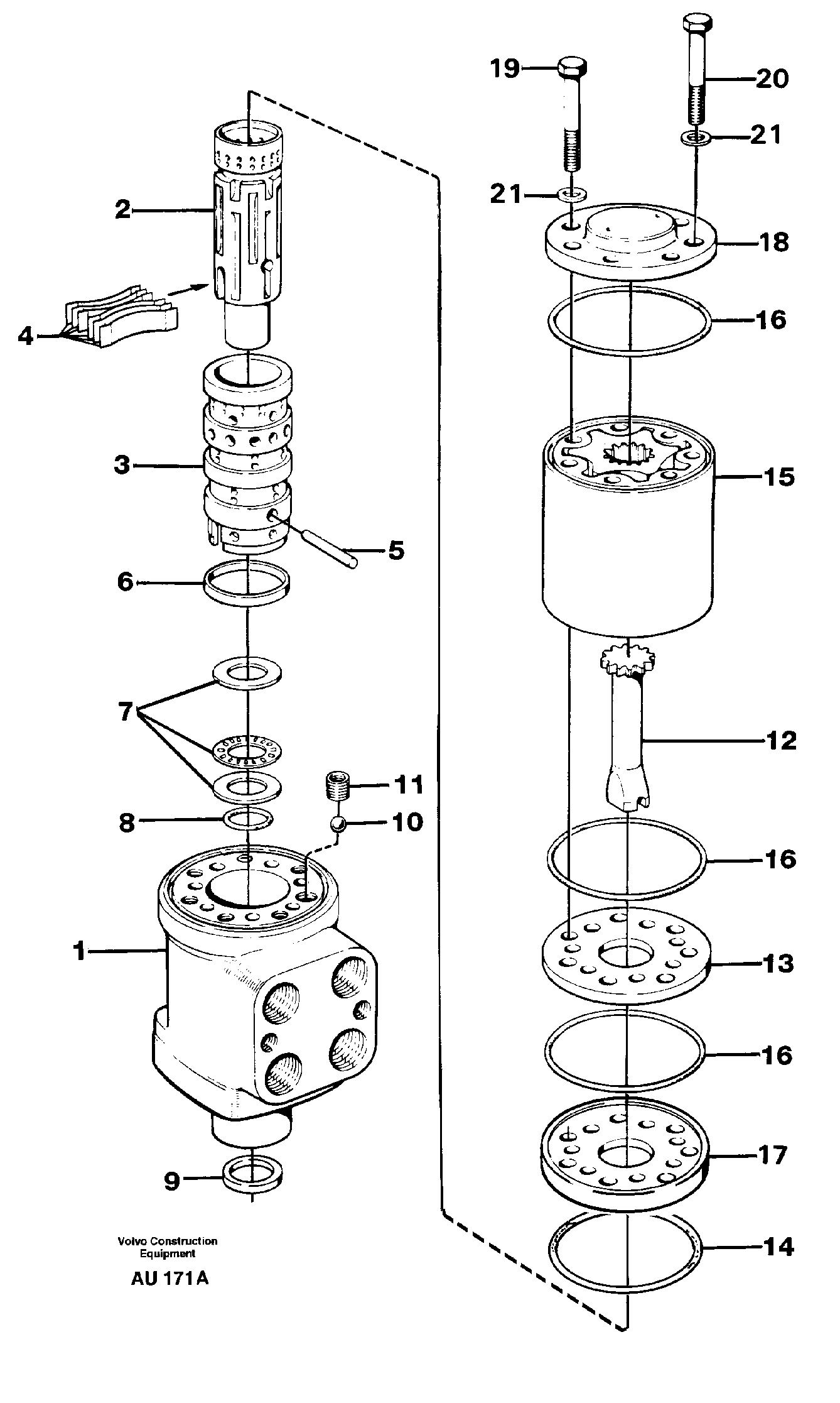 Steering unit — volvo parts diagram