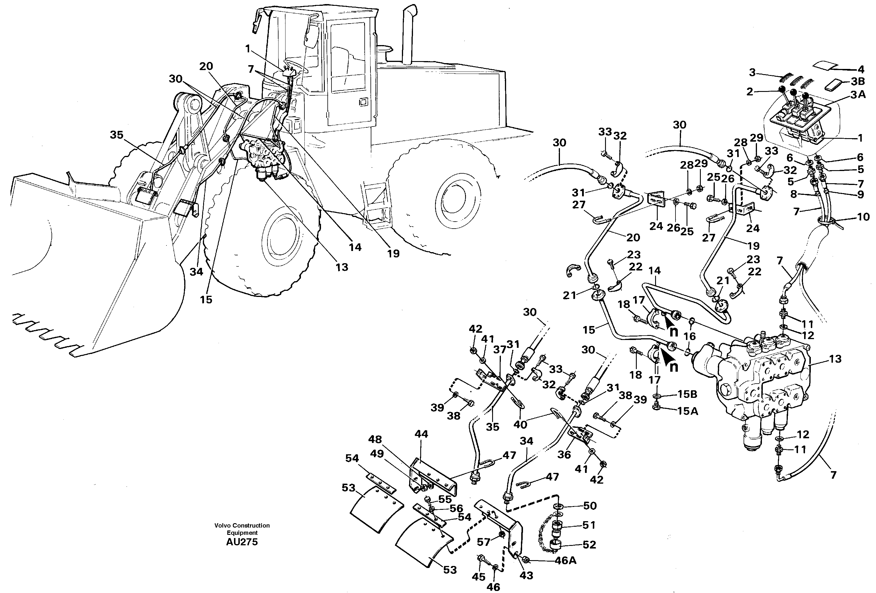 Hydraulic system, 3:rd function.  91423,   92250,   94661,   94662 — volvo parts diagram
