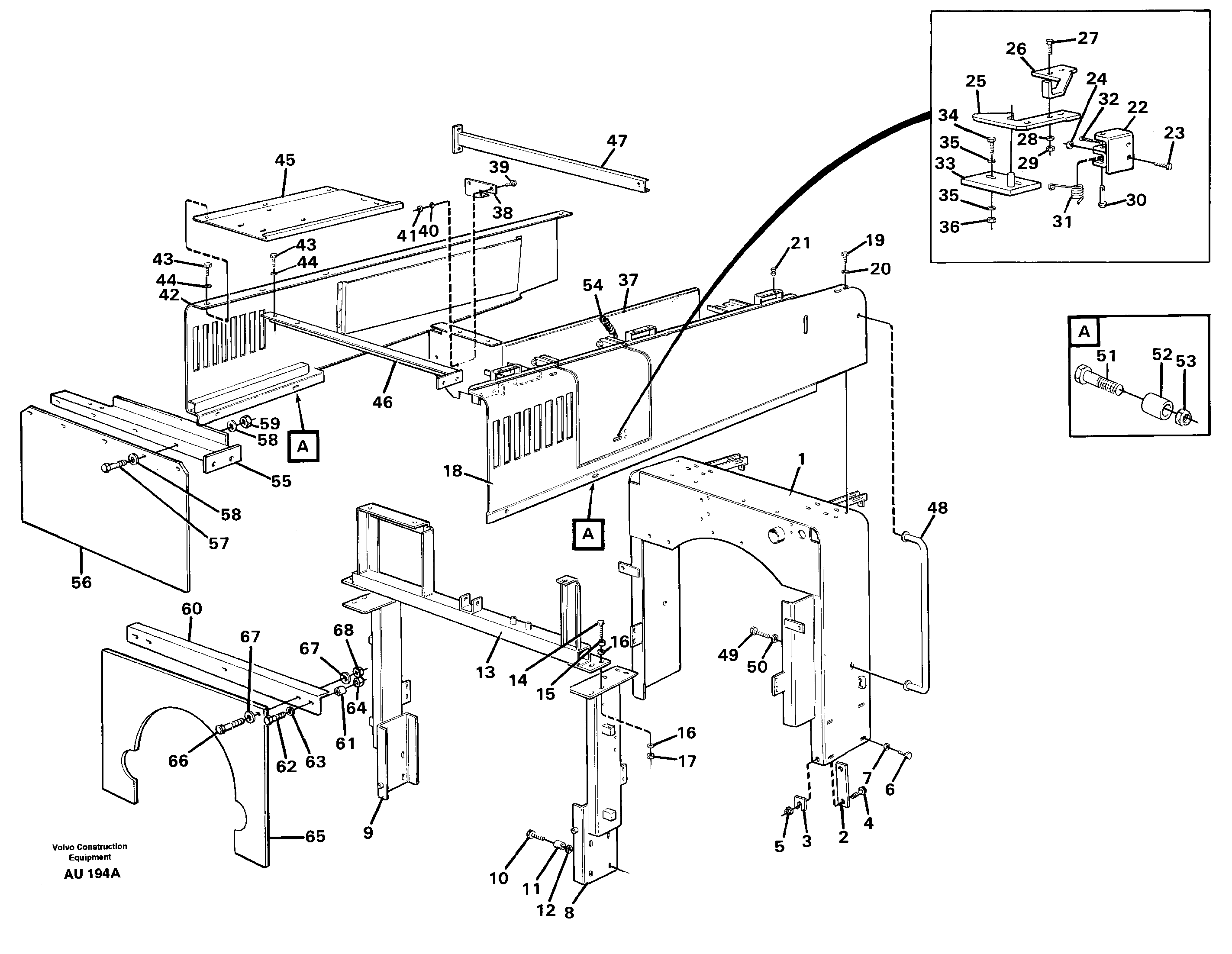Engine hood — volvo parts diagram