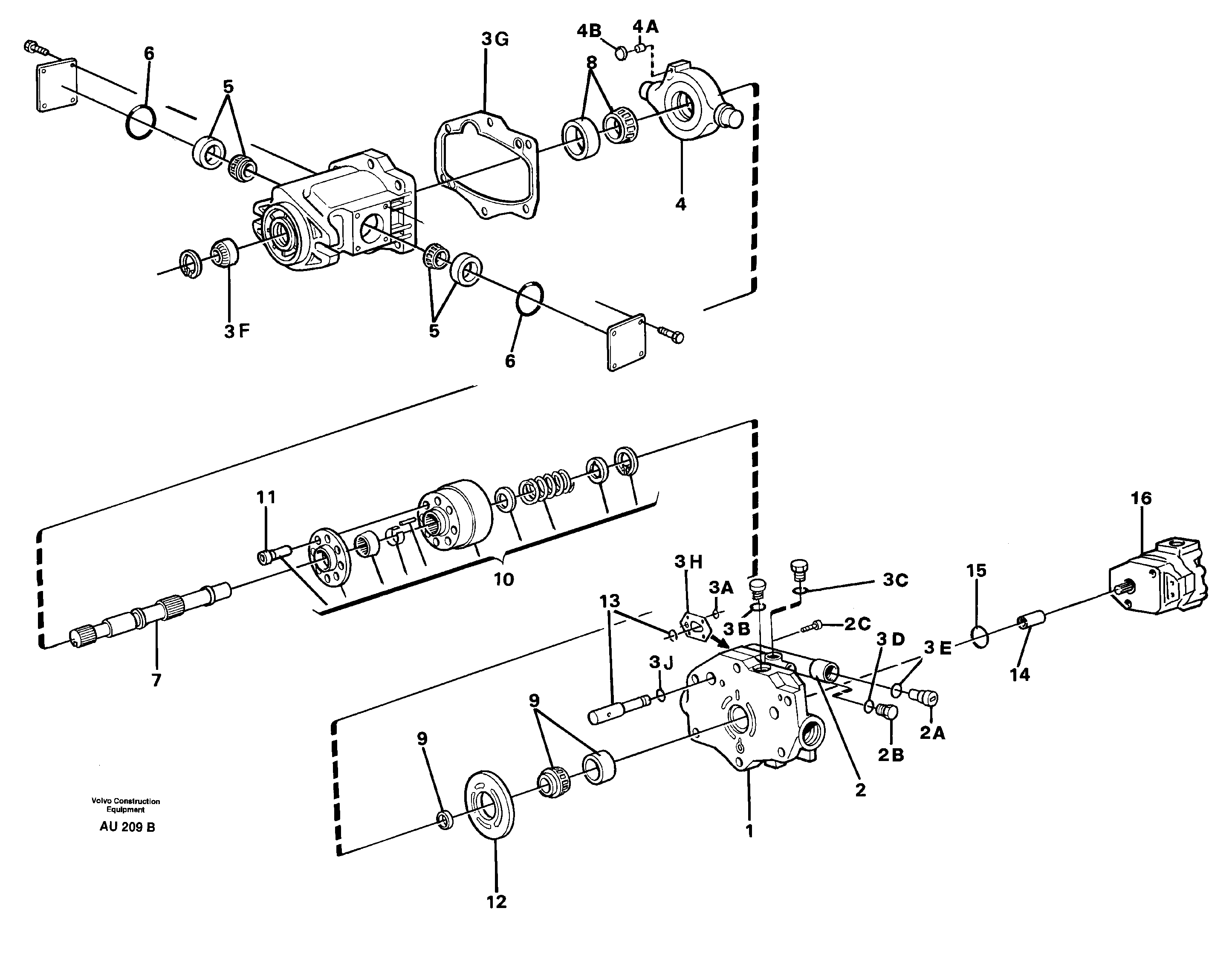 Hydraulic pump — volvo parts diagram