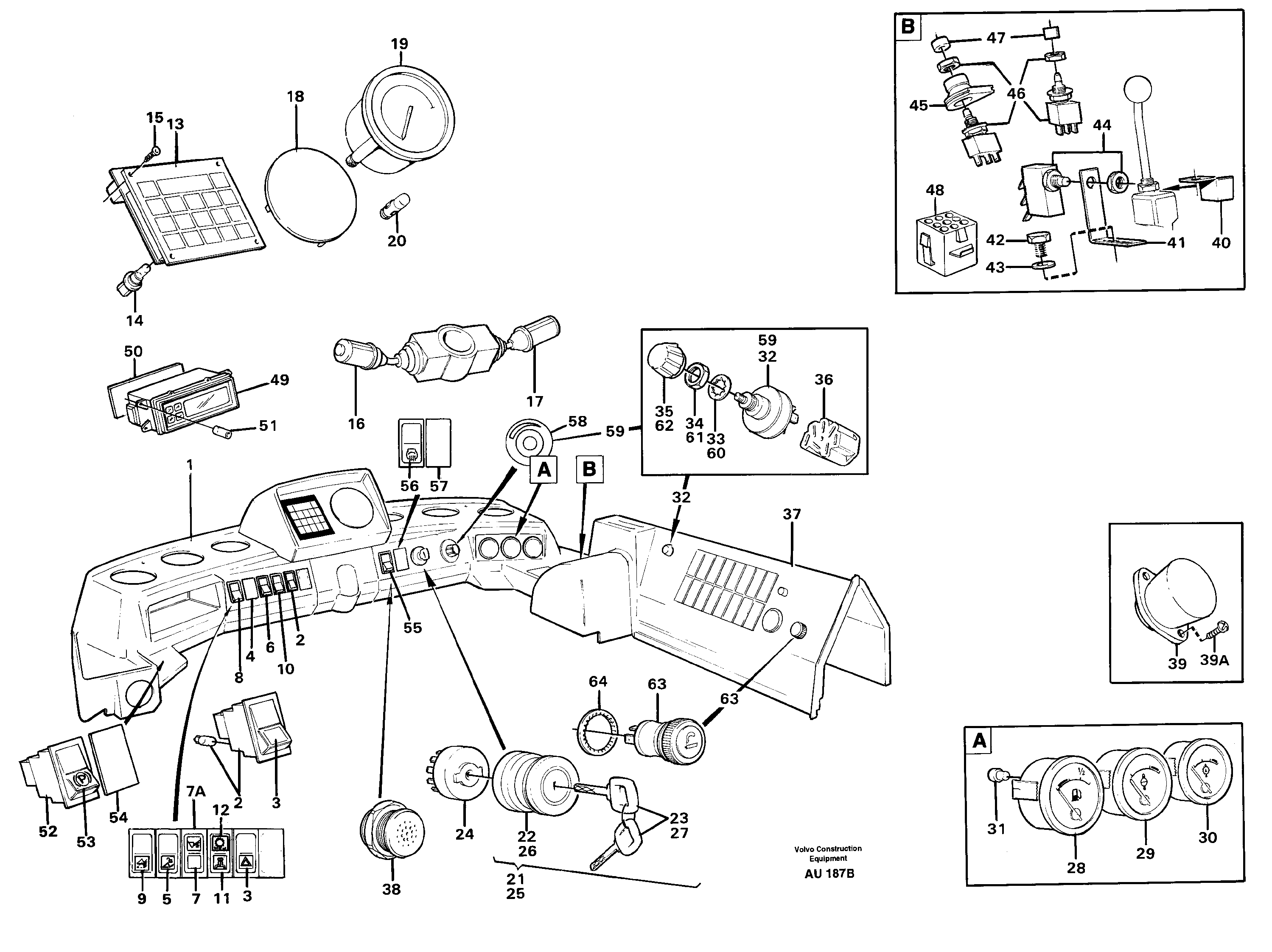 Instruments panel — volvo parts diagram