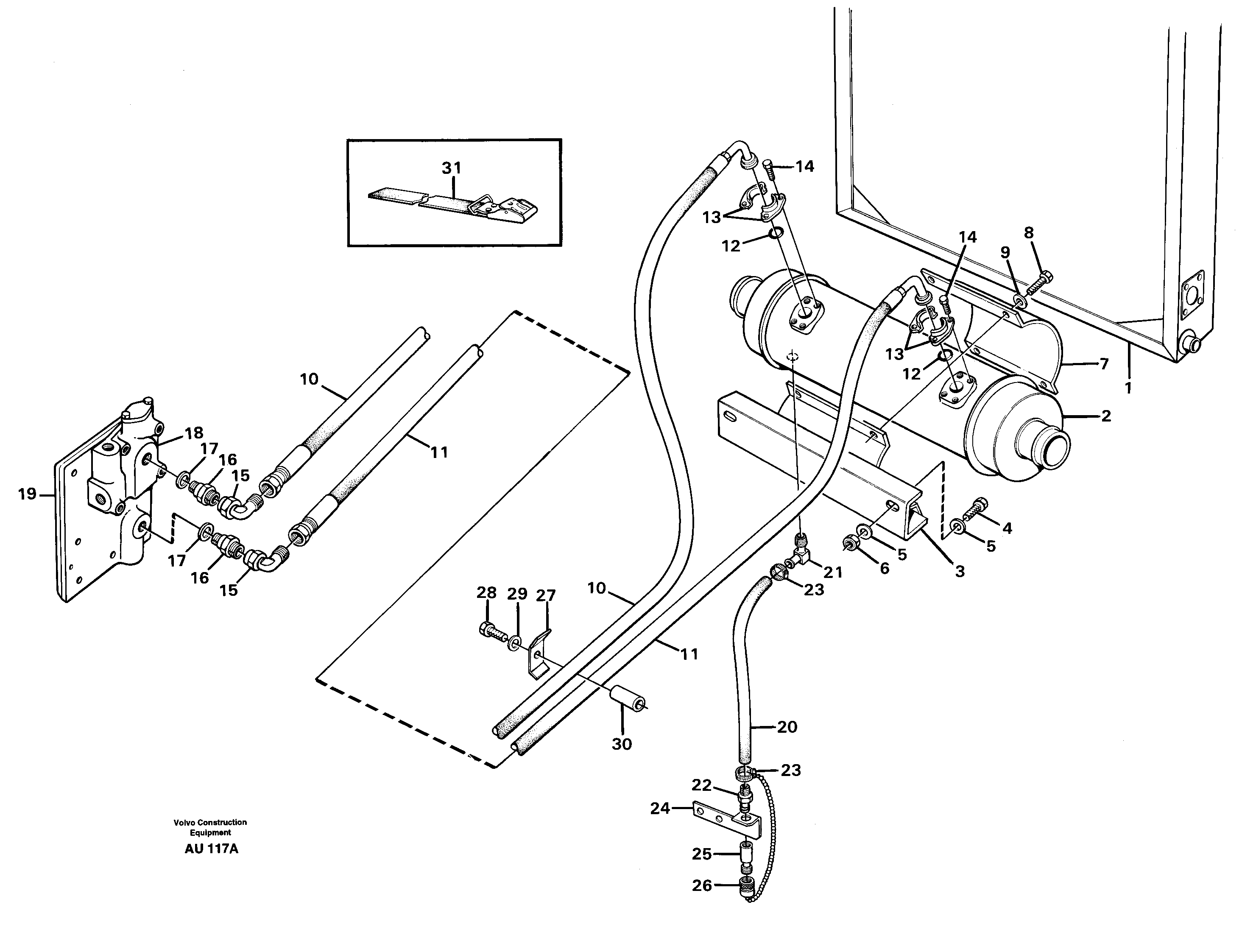 Oil cooler — volvo parts diagram