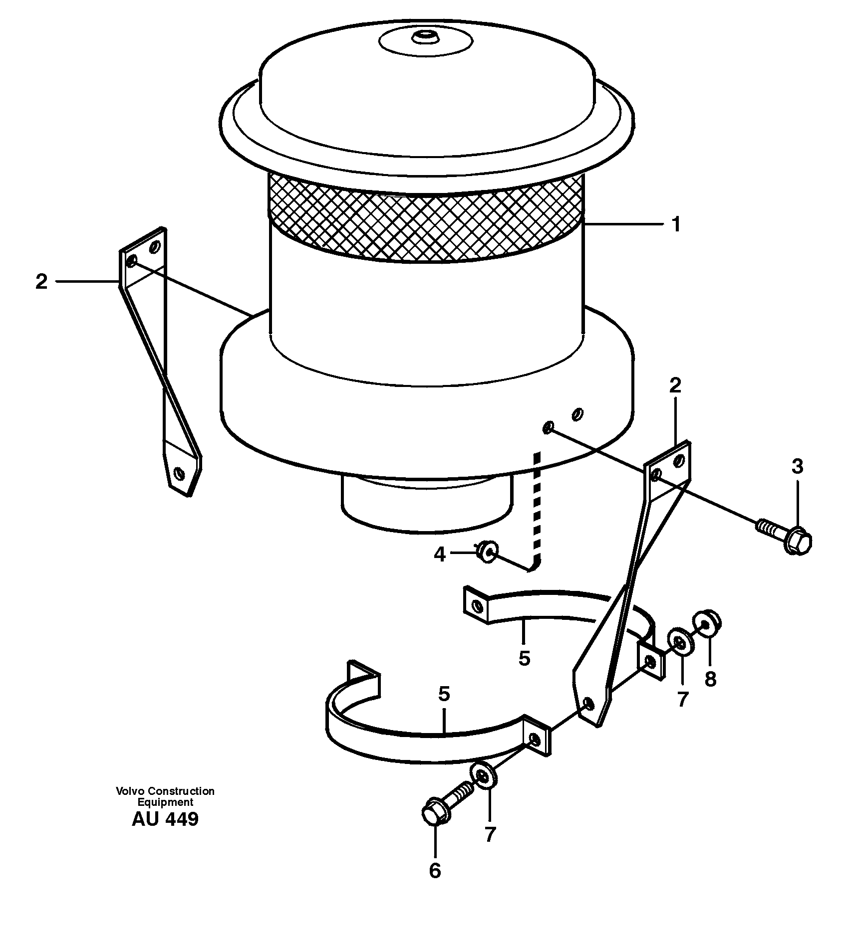 Air filter. 93499 — volvo parts diagram