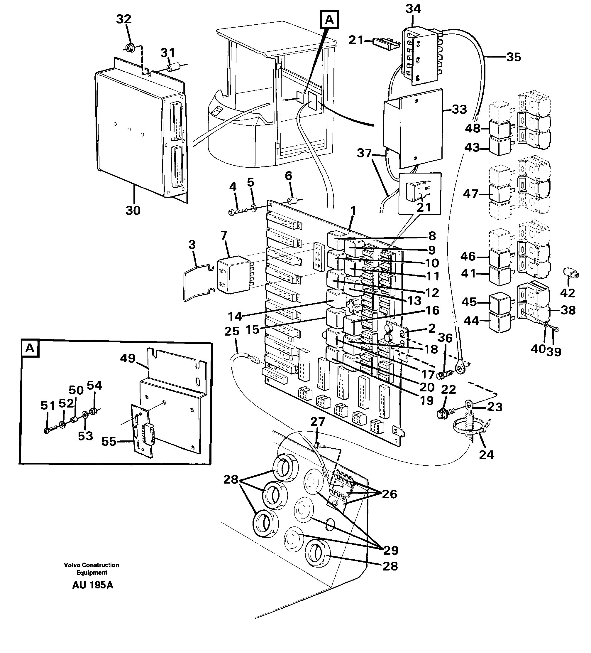 Electrical distribution box — volvo parts diagram