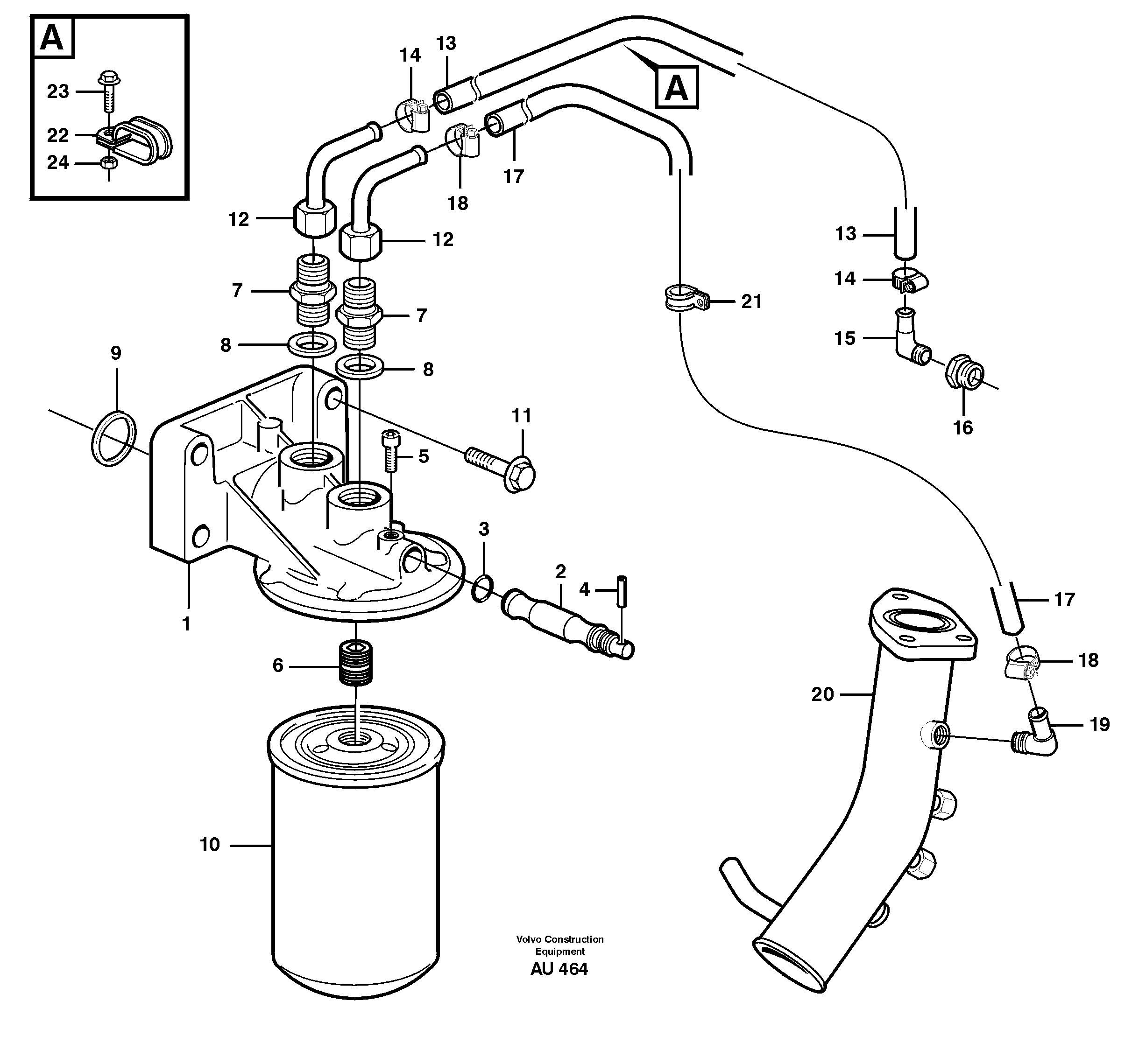 Coolant filter.  93934 — volvo parts diagram
