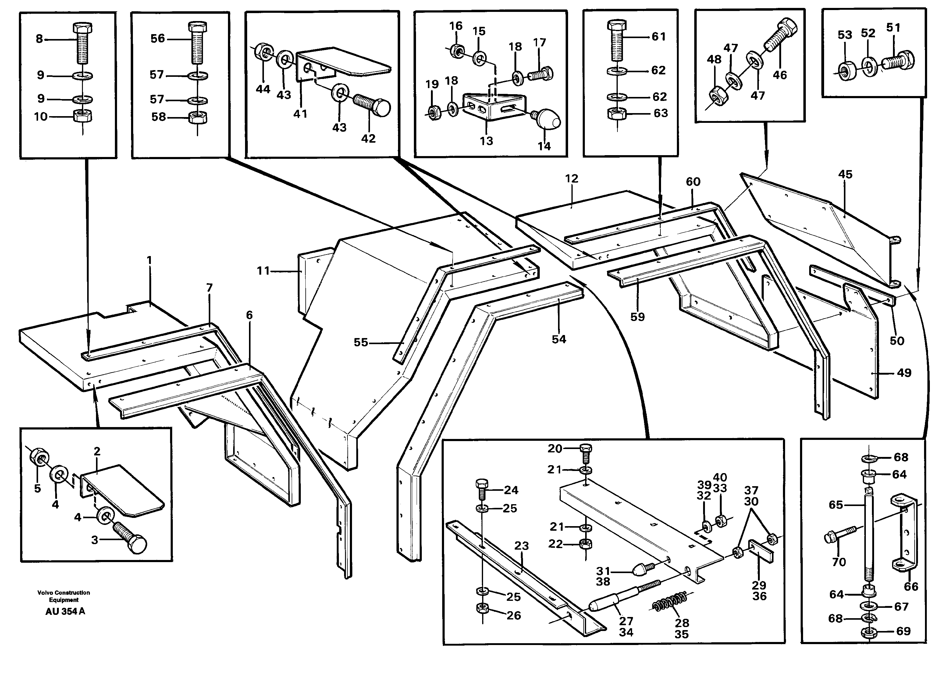 Swing out rear mudguards. 92665 — volvo parts diagram