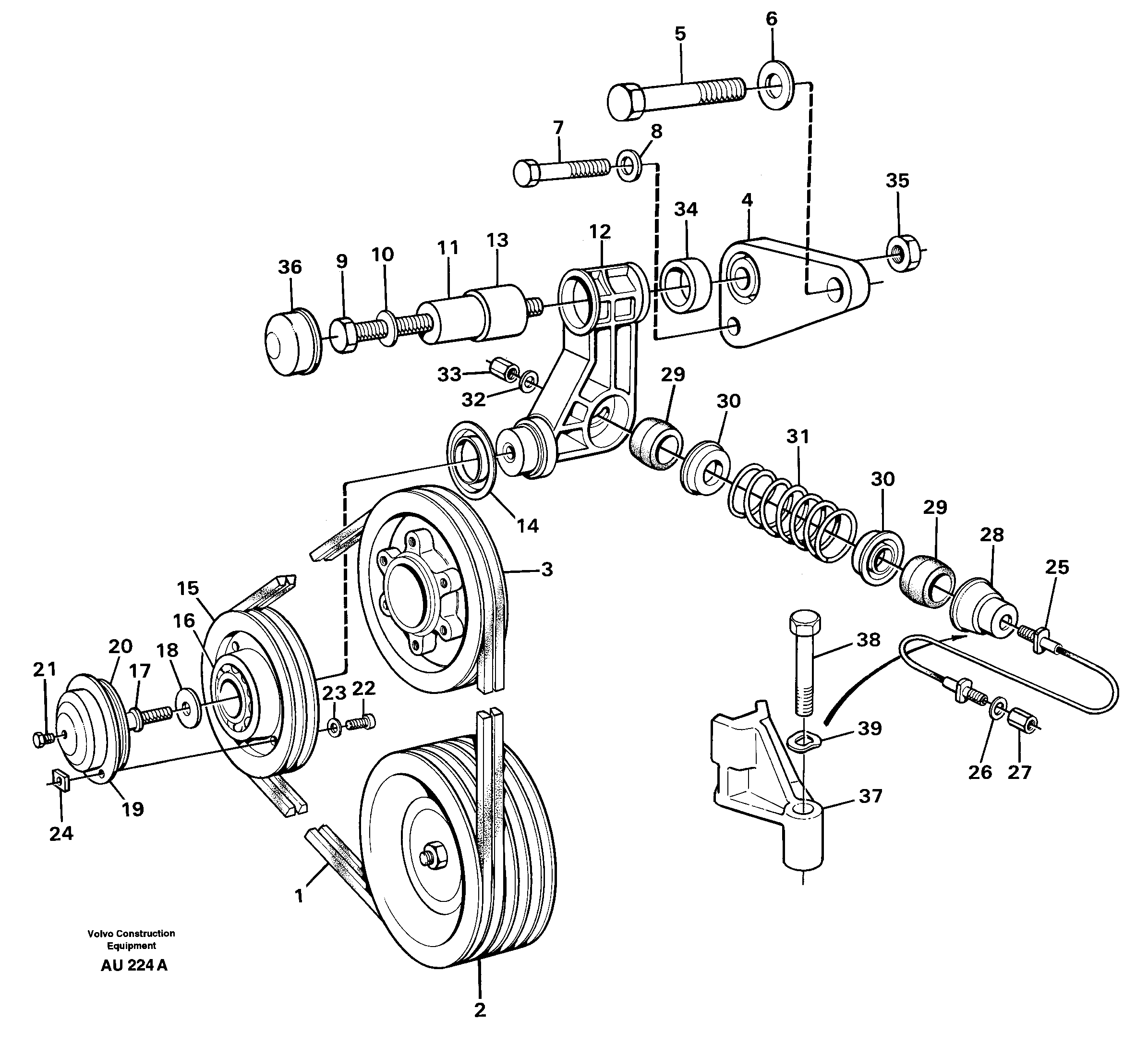 Belt transmission  8188141 — volvo parts diagram