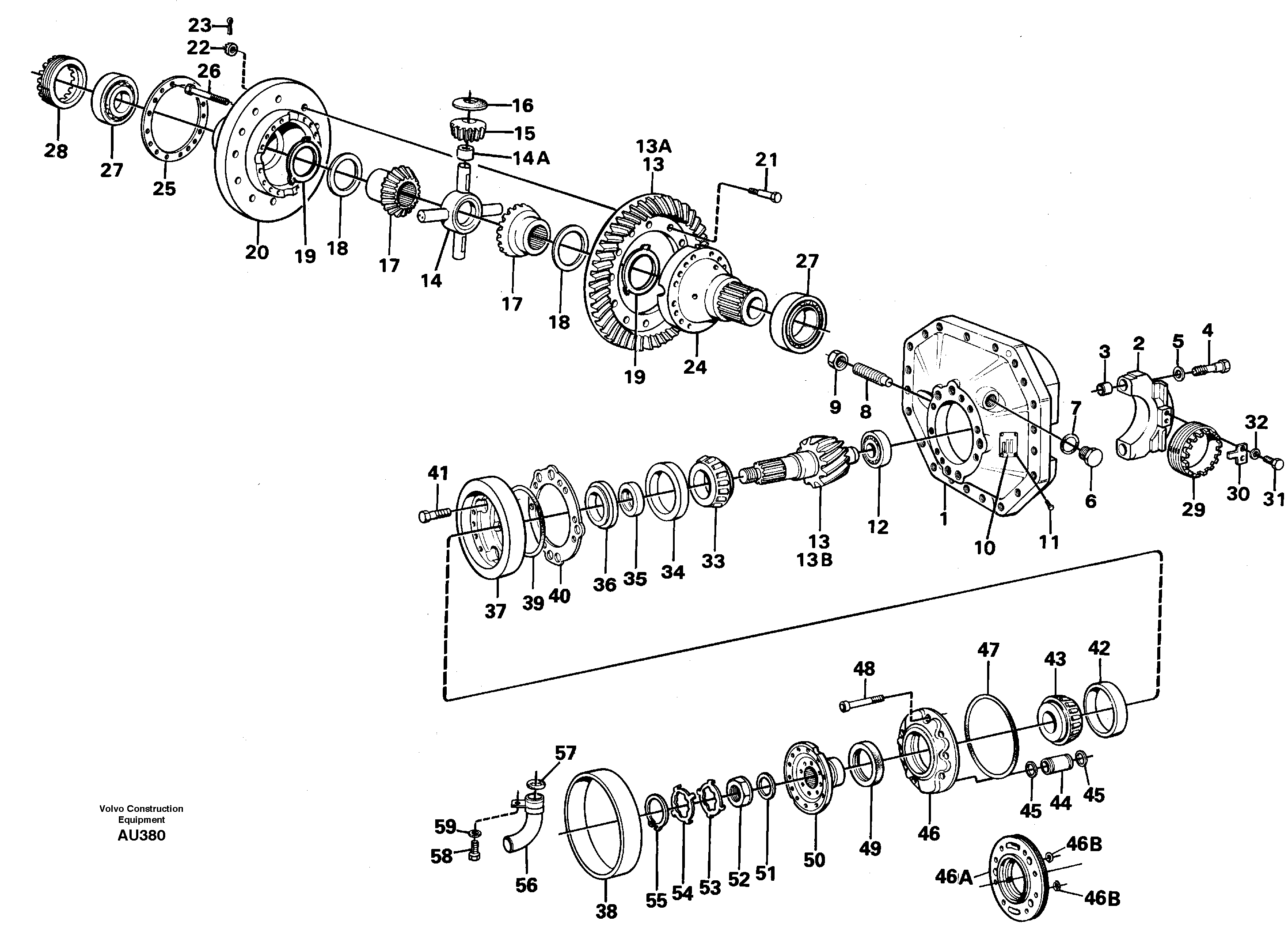 Final drive, rear AWB40 — volvo parts diagram