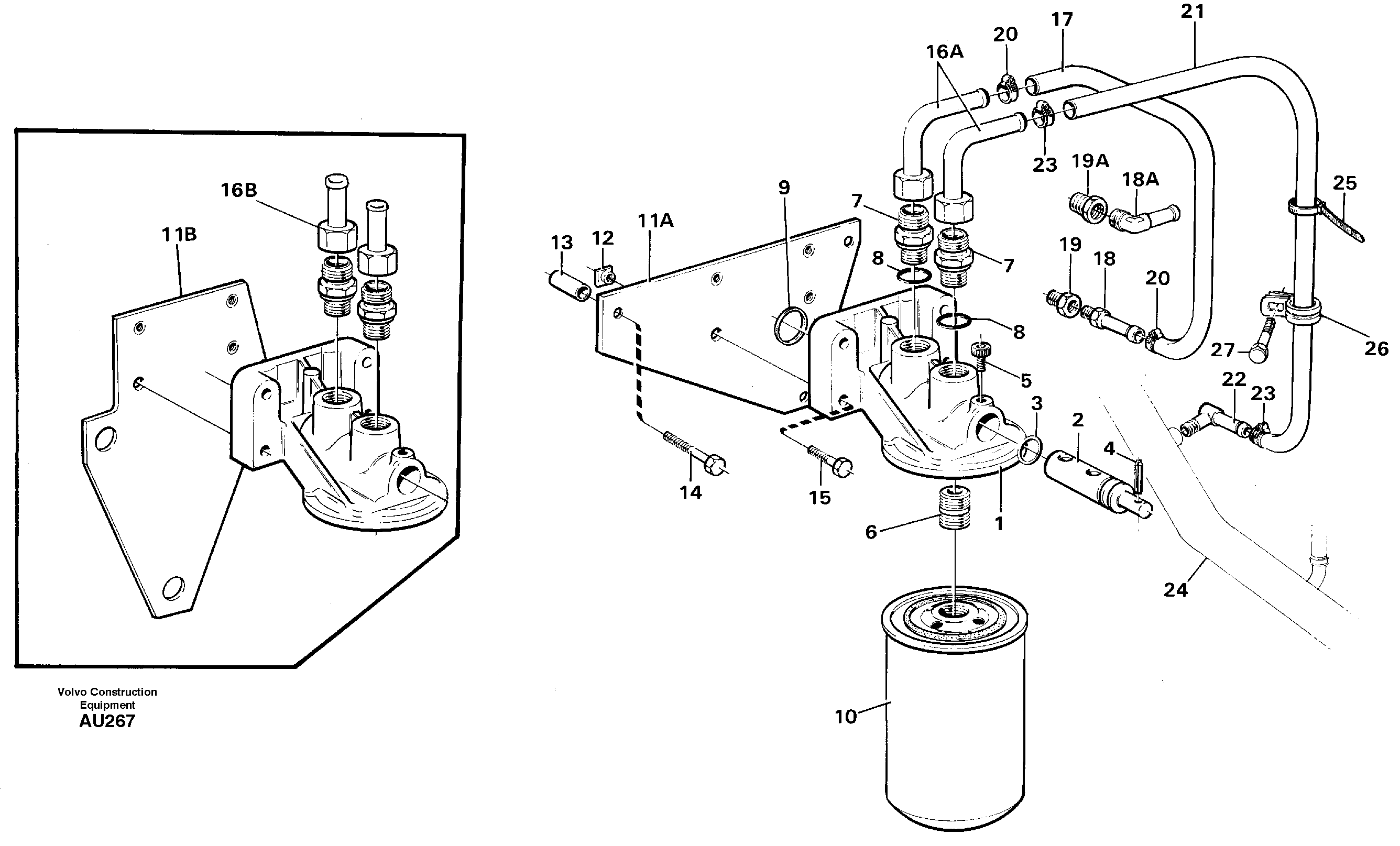 Coolant filter.  91698,   92175,   94975 — volvo parts diagram