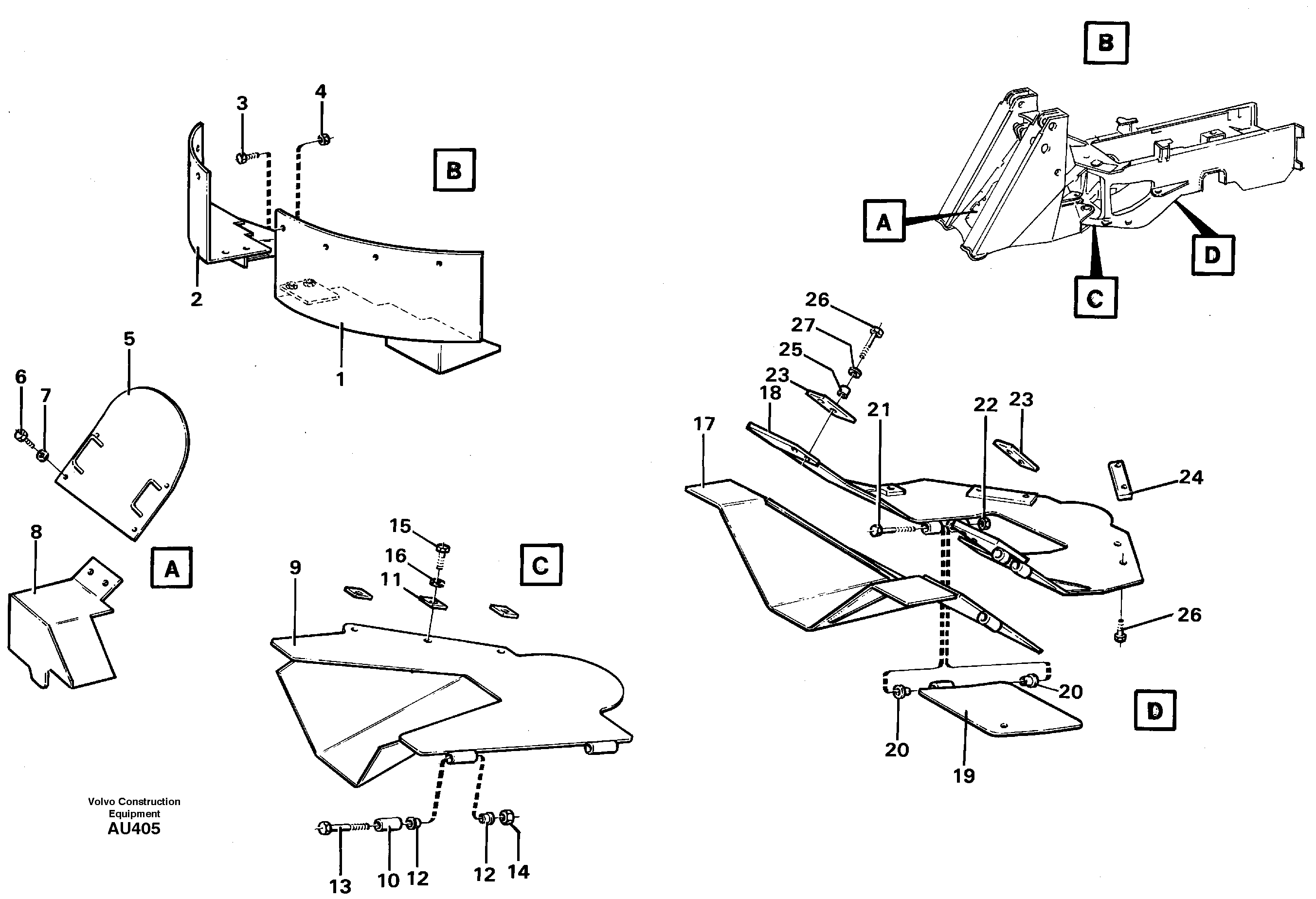 Protecting plates. 92110, 92111, 92113, 92114 — volvo parts diagram