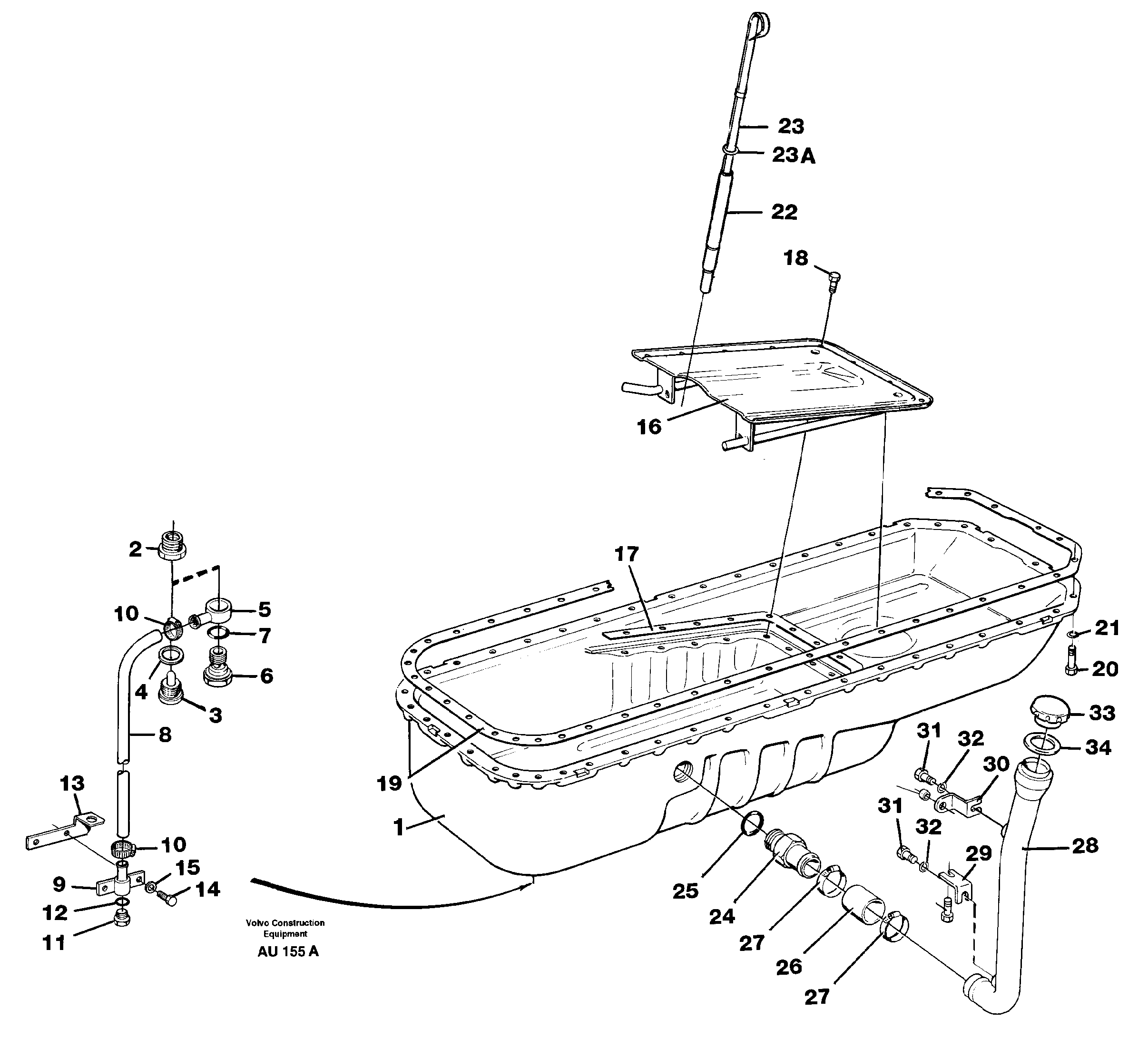 Oil sump — volvo parts diagram