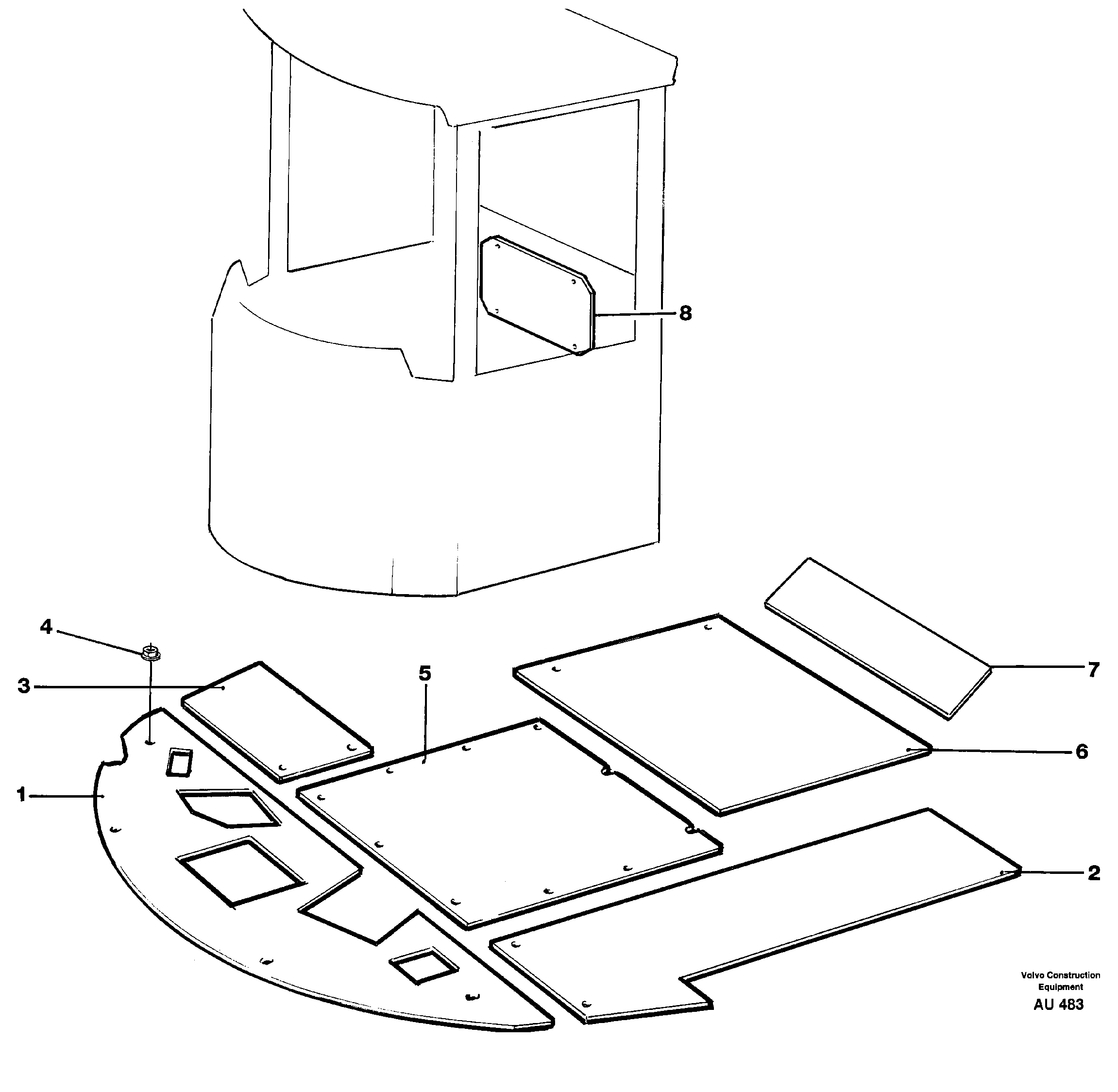 Insulating plates.  92708,   94730 — volvo parts diagram