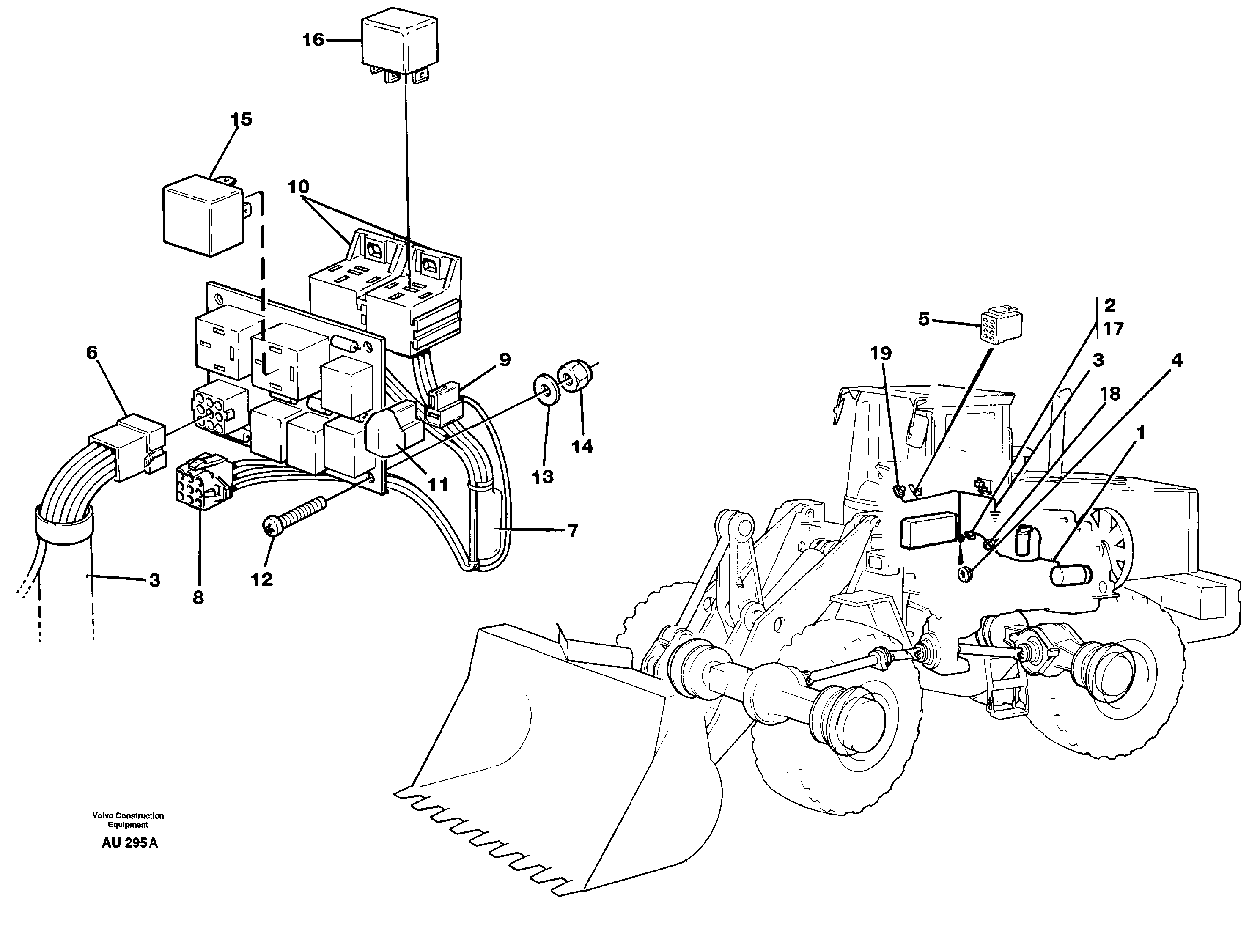 Cable harness for air conditioning.  92792, 93448 — volvo parts diagram
