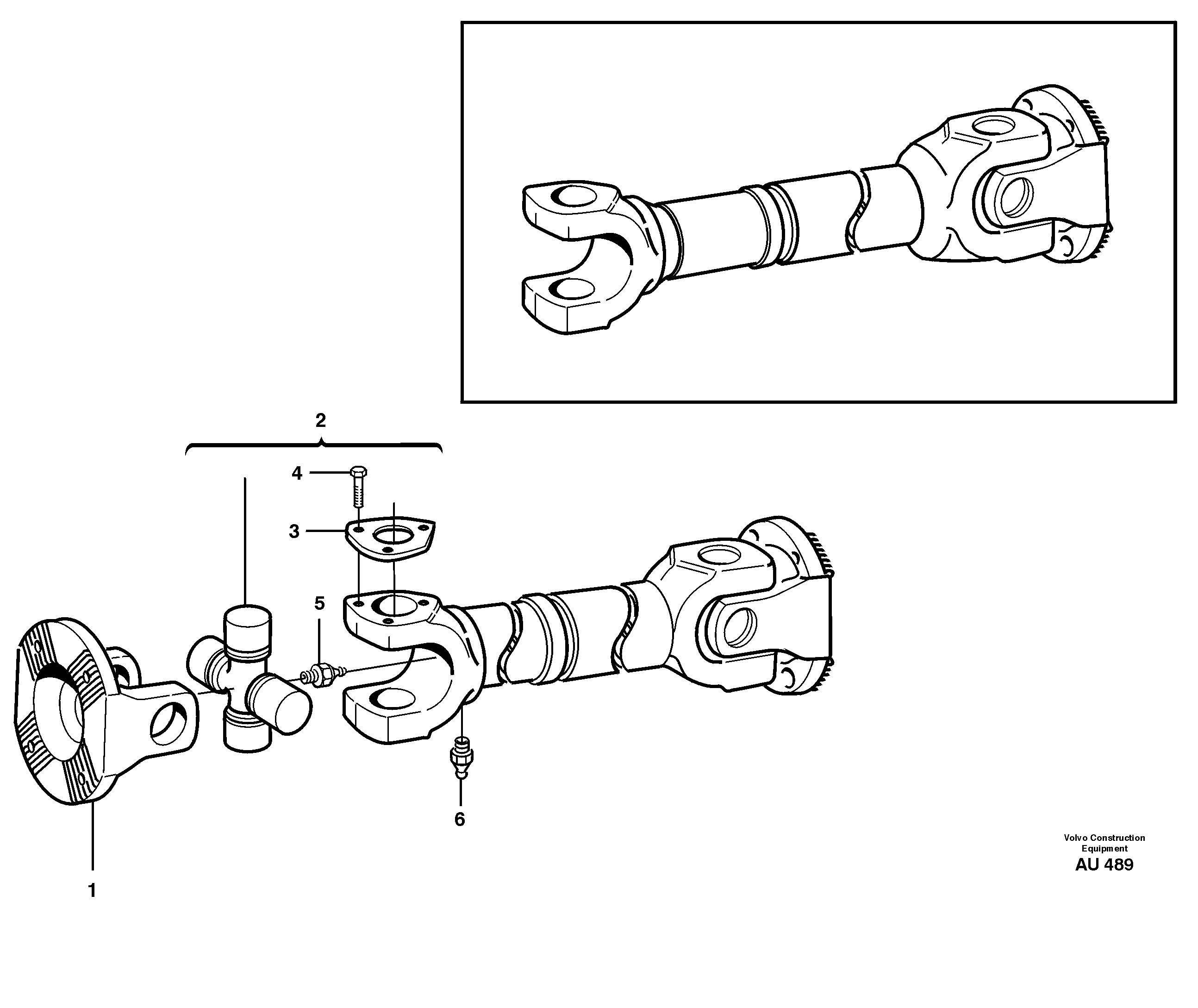 Propeller shaft — volvo parts diagram