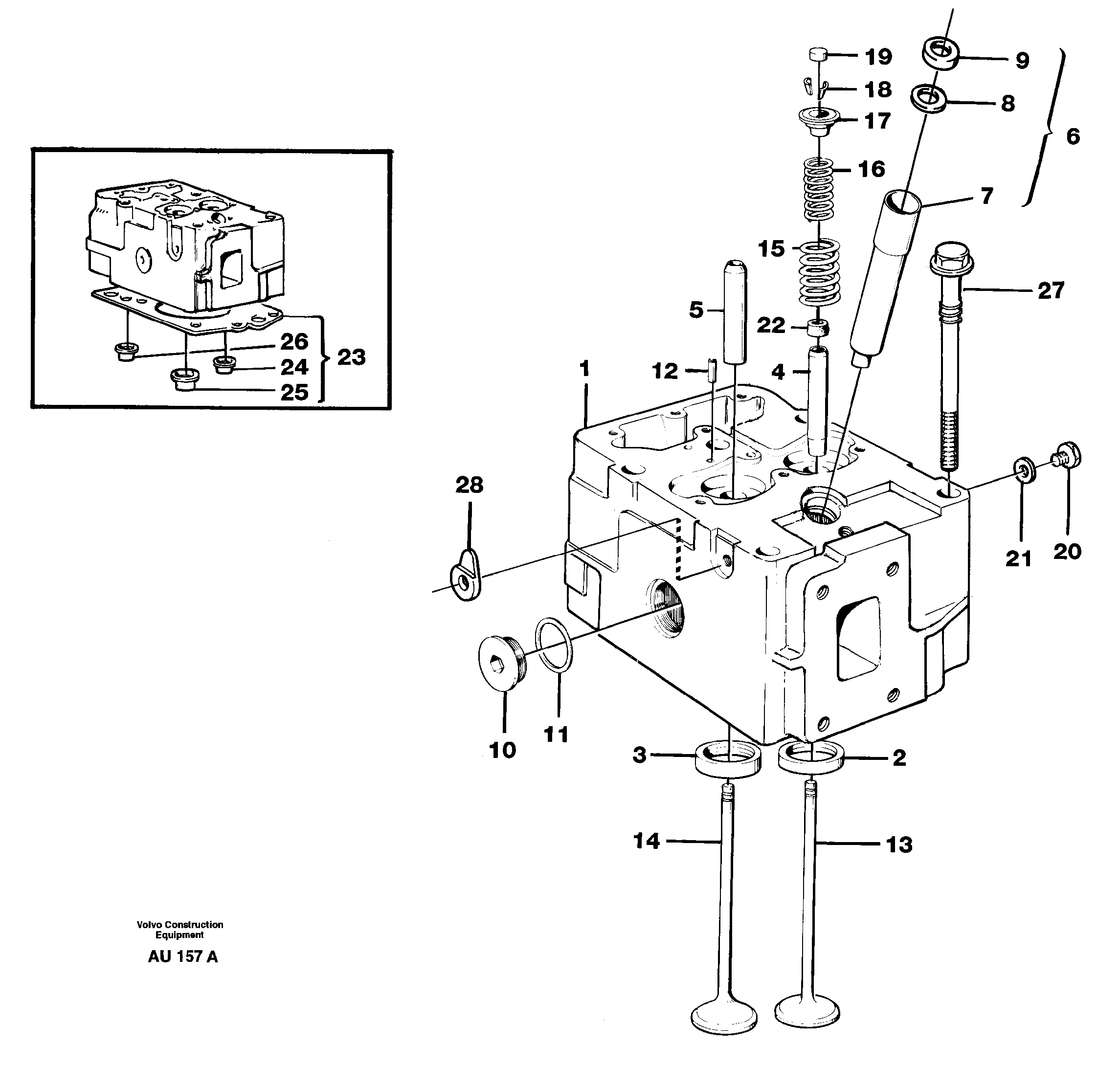 Cylinder head — volvo parts diagram