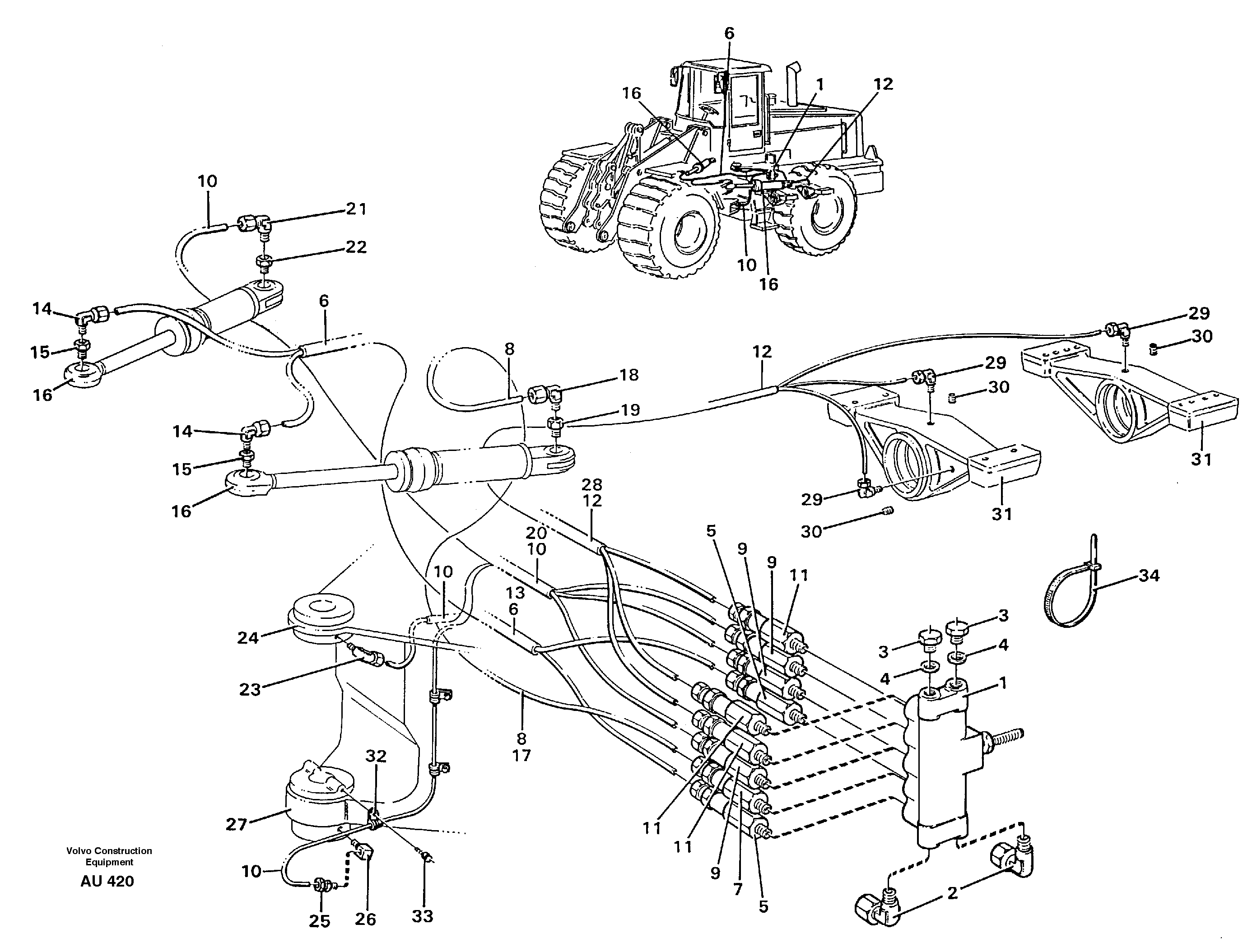 Distribution block, B1. 94803 — volvo parts diagram