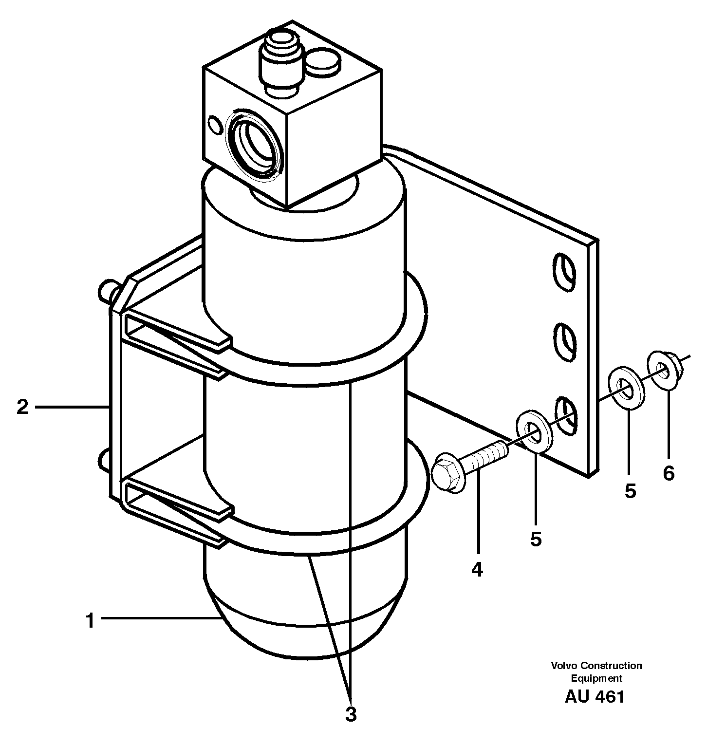 Receiver drier with fitting parts.  93921,  93956 — volvo parts diagram