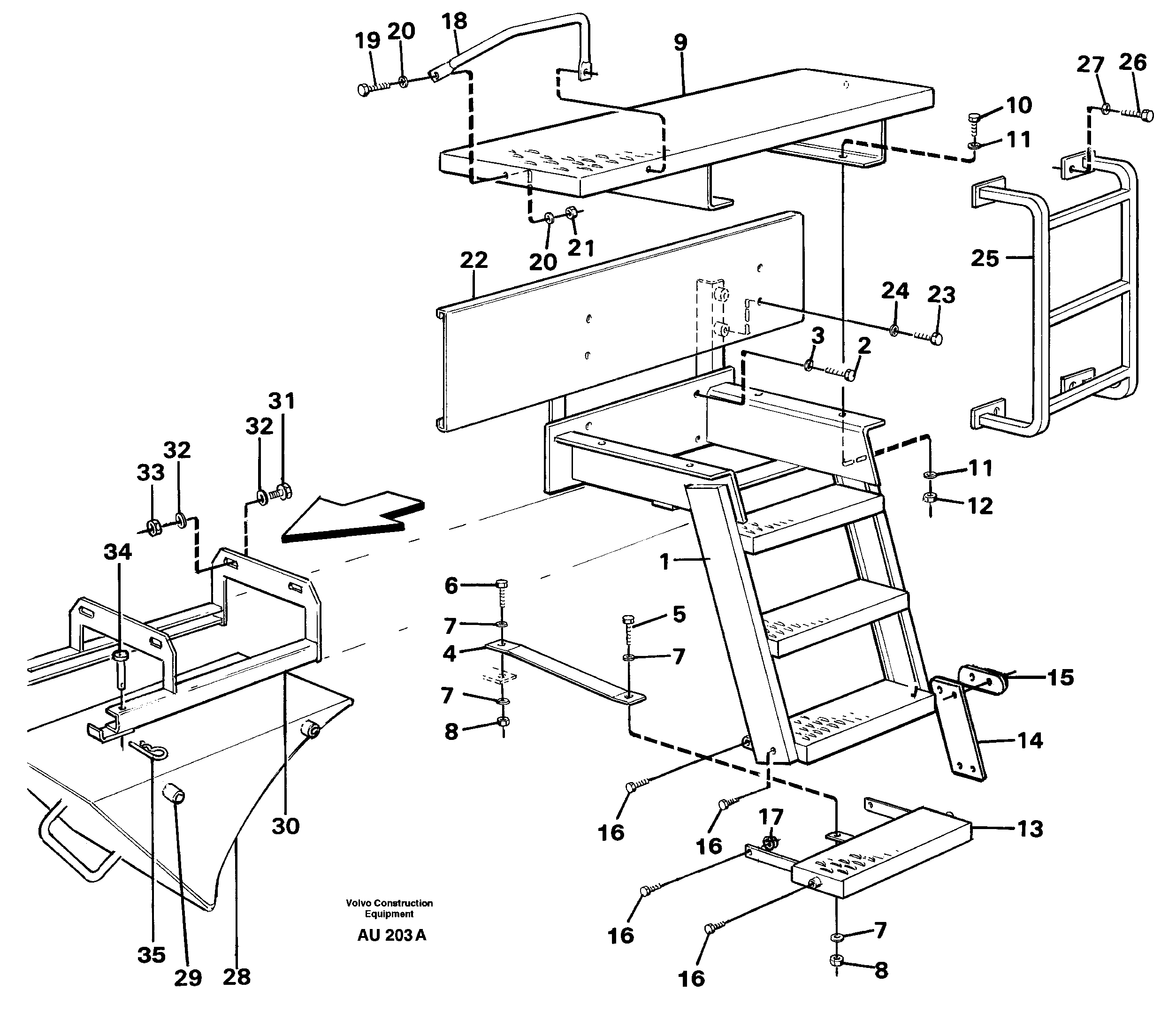 Foot step — volvo parts diagram